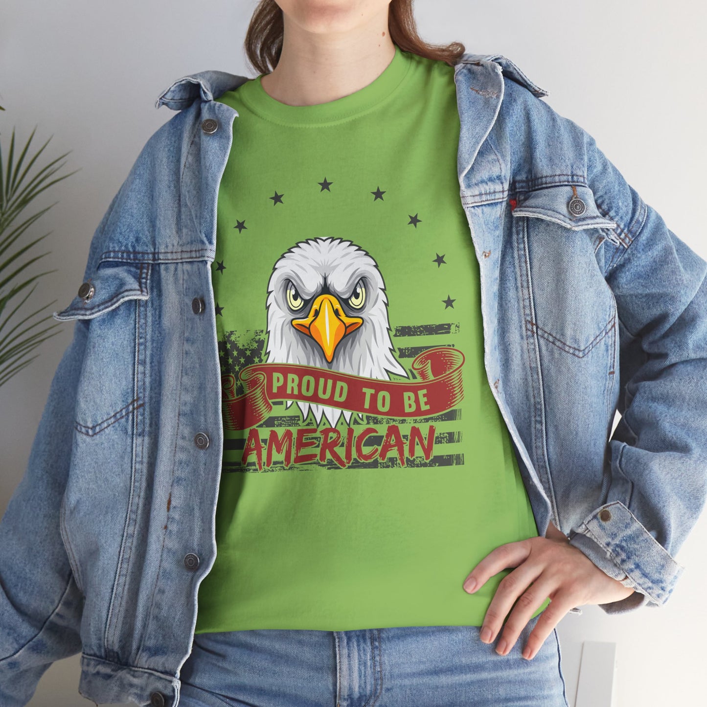 Proud to Be American Tee, Patriotic T-Shirt, USA Pride Shirt, Eagle Graphic Tee, Independence Day Gift, 4th of July Apparel - 13785