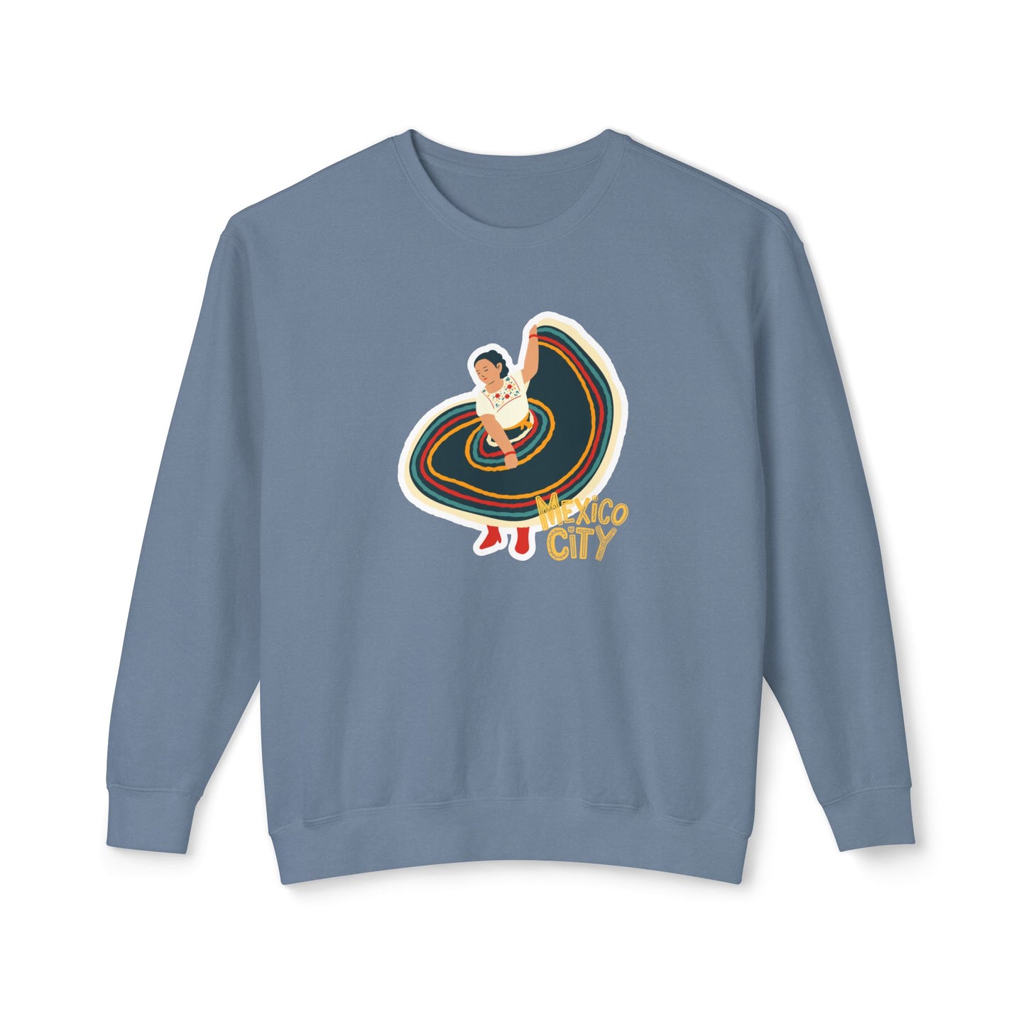 Mexico City Unisex Lightweight Crewneck Sweatshirt -12123