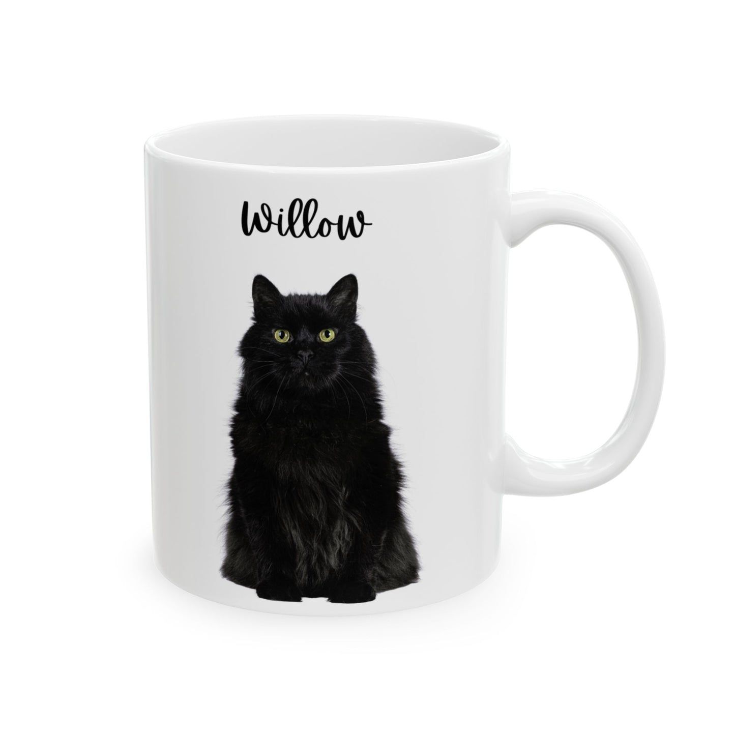 Personalised Cat Ceramic Mug, Modern Coffee Cup, Gift for Cat Lovers, Unique Home Decor - 14207