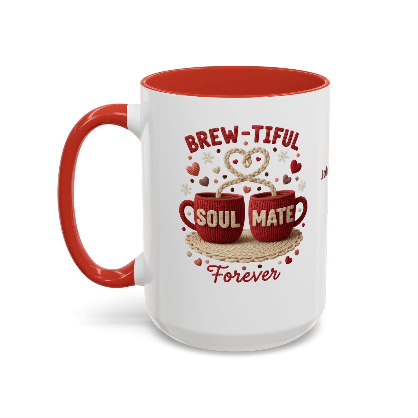 Brew-tiful Soulmates Forever Personalized Mug — Custom Names & Established Date (11oz / 15oz) - 14746