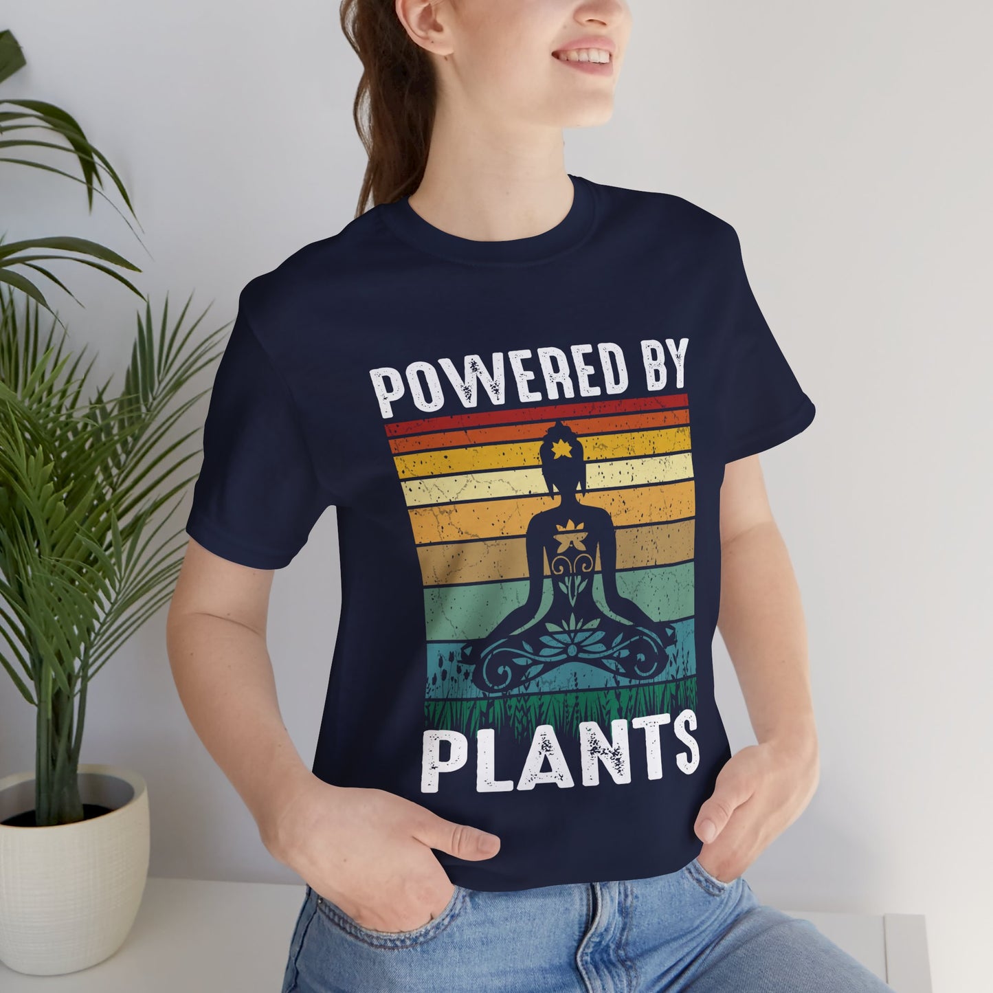 Yoga: Powered By Plants - Unisex Jersey Short Sleeve Tee - 12348