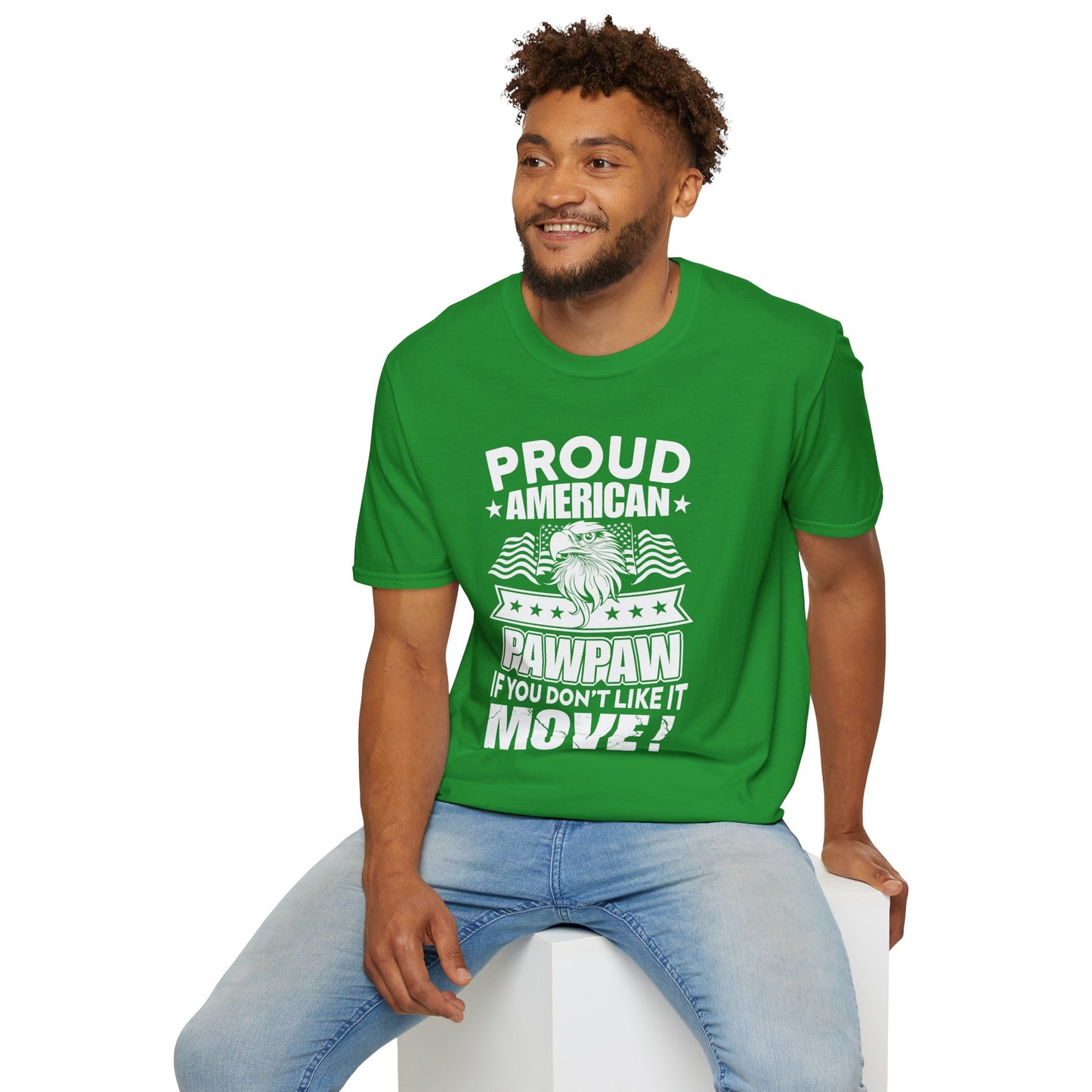 Proud American Pawpaw T-Shirt, Unisex Tee for Grandfather, Father's Day Gift, Casual Wear, Patriotic Shirt, Comfortable Tee - 13787