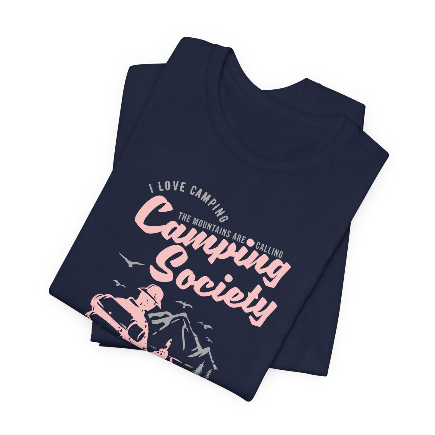 I Love Camping, Camping Society, Let's Sleep Under The Stars - Unisex Jersey Short Sleeve Tee - 12566