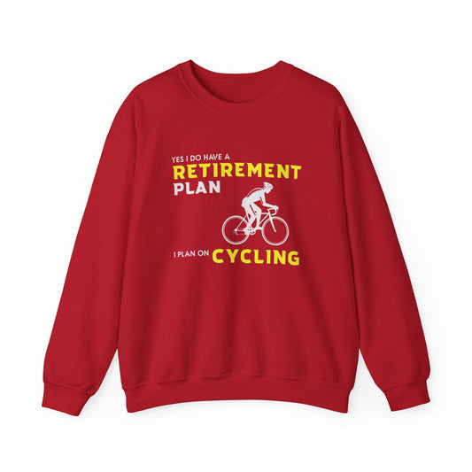 Yes, I Do Have A Retirement Plan, I Plan On Cycling - Unisex Heavy Blend™ Crewneck Sweatshirt