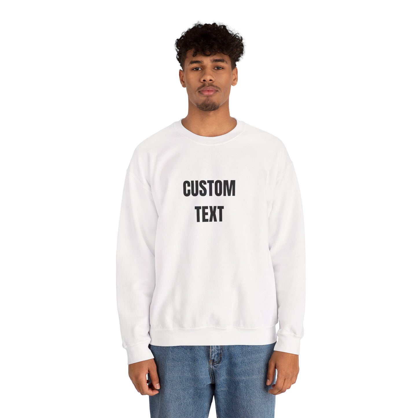 Custom Text Crewneck Sweatshirt – Personalized Unisex Pullover - 14682