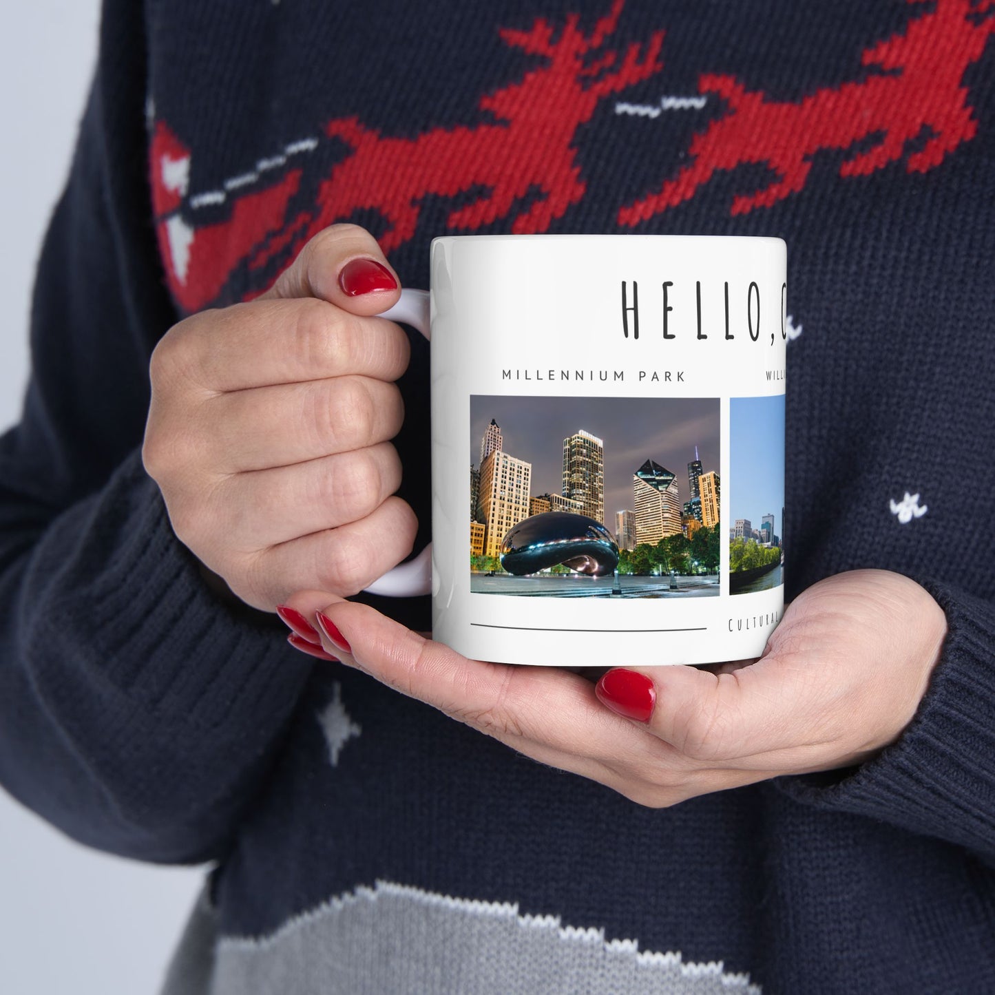 Hello Chicago Ceramic Mug - 11oz & 15oz - 12023