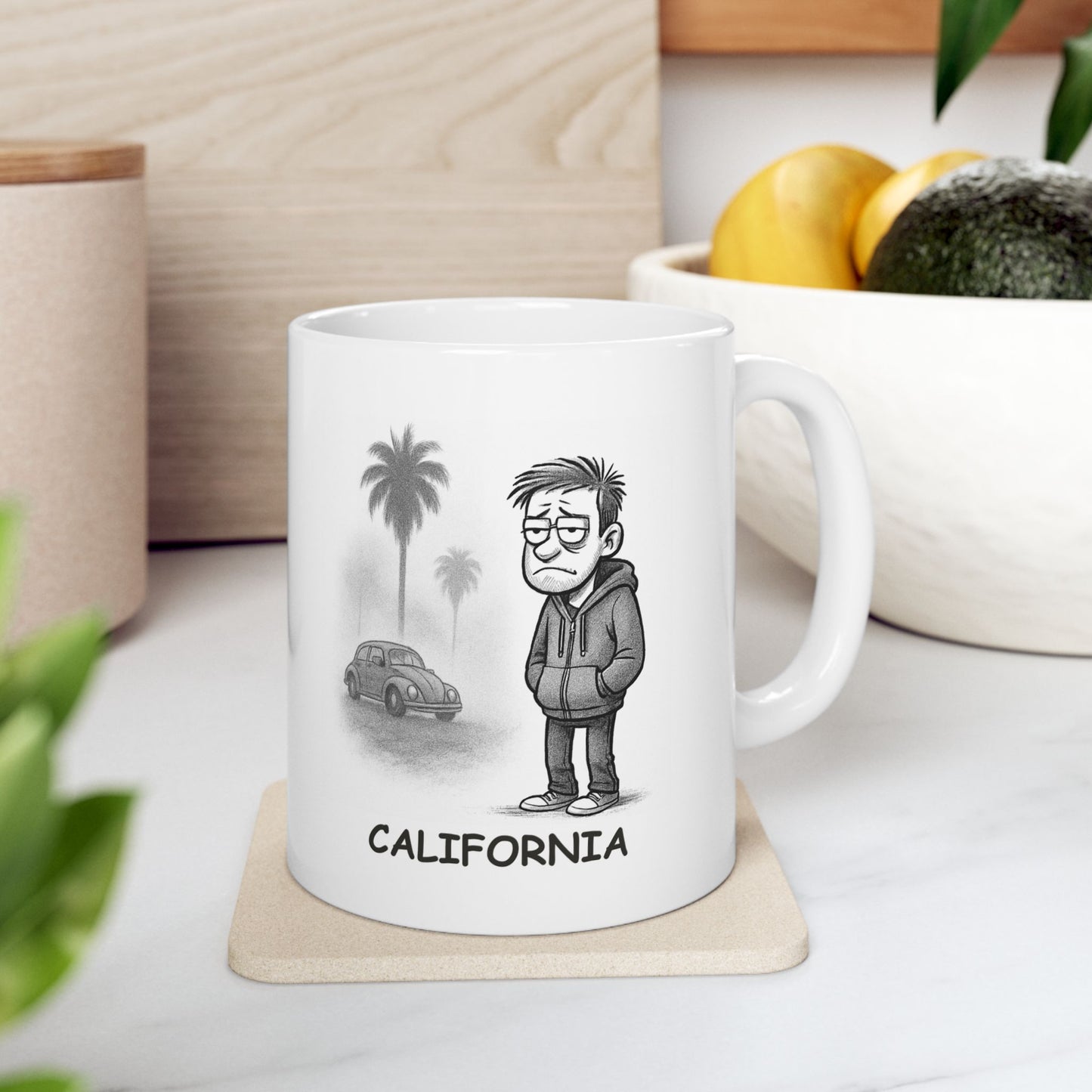 "It’s not a bad day, it’s just a foggy California morning." Ceramic Mug - 11oz & 15oz, 12710