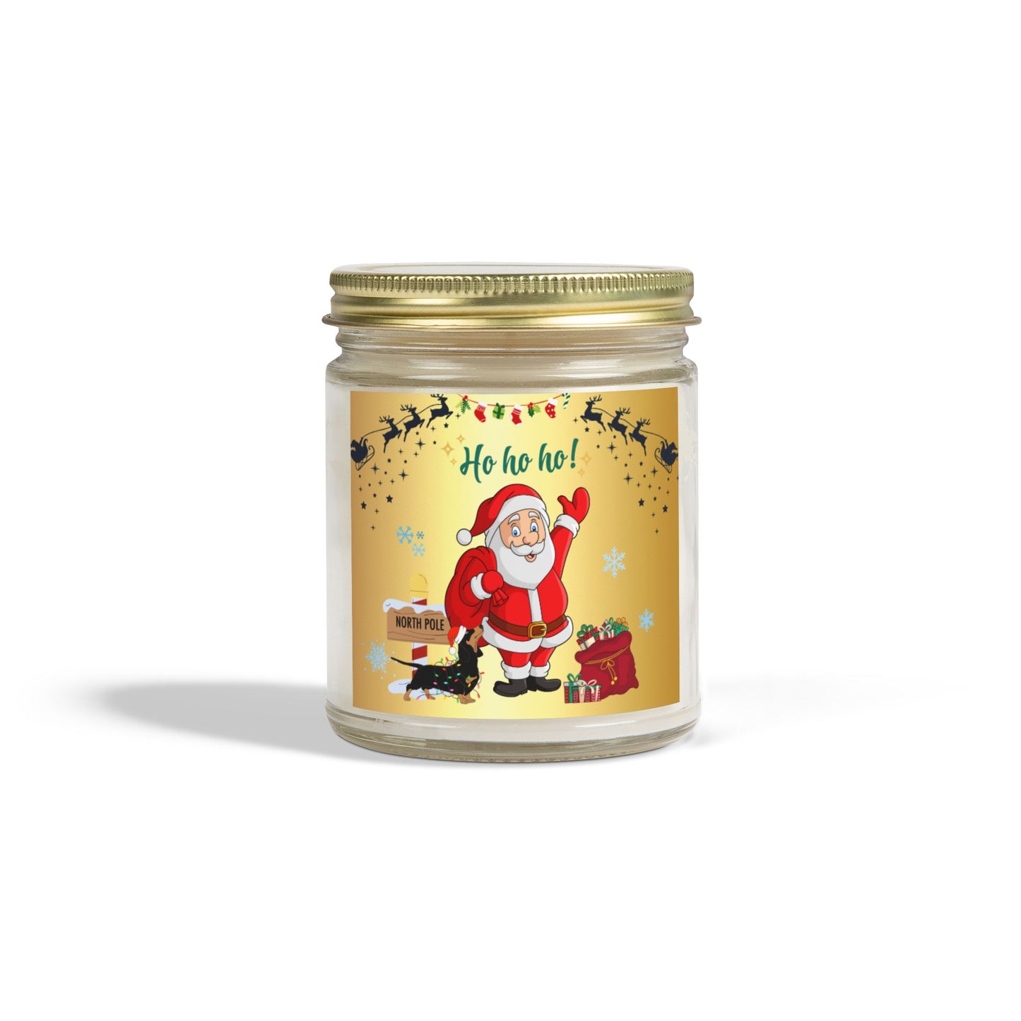 Santa - Scented Candles, Coconut Apricot Wax (4oz, 9oz)