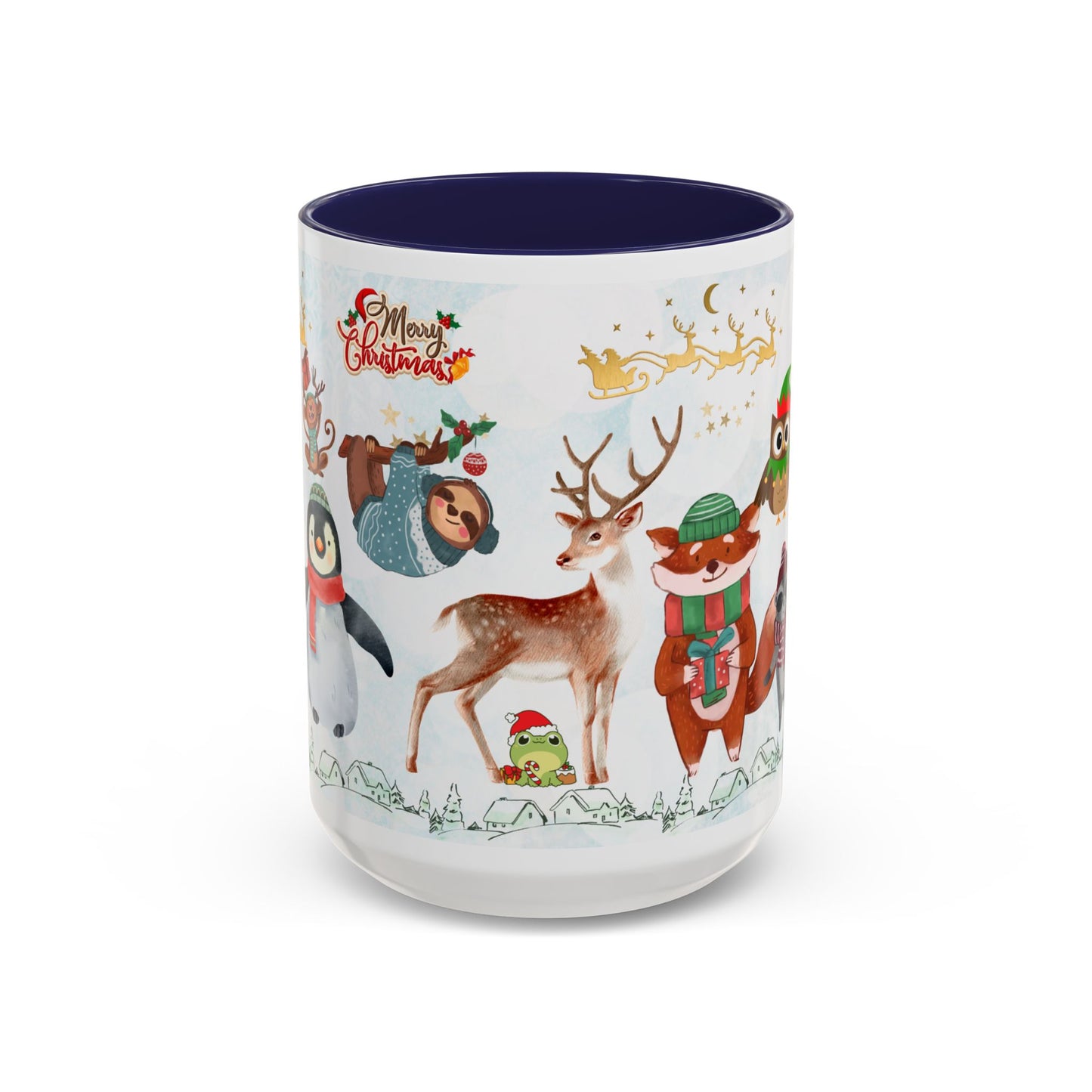 Merry Christmas, Animals - Accent Coffee Mug (11, 15oz)