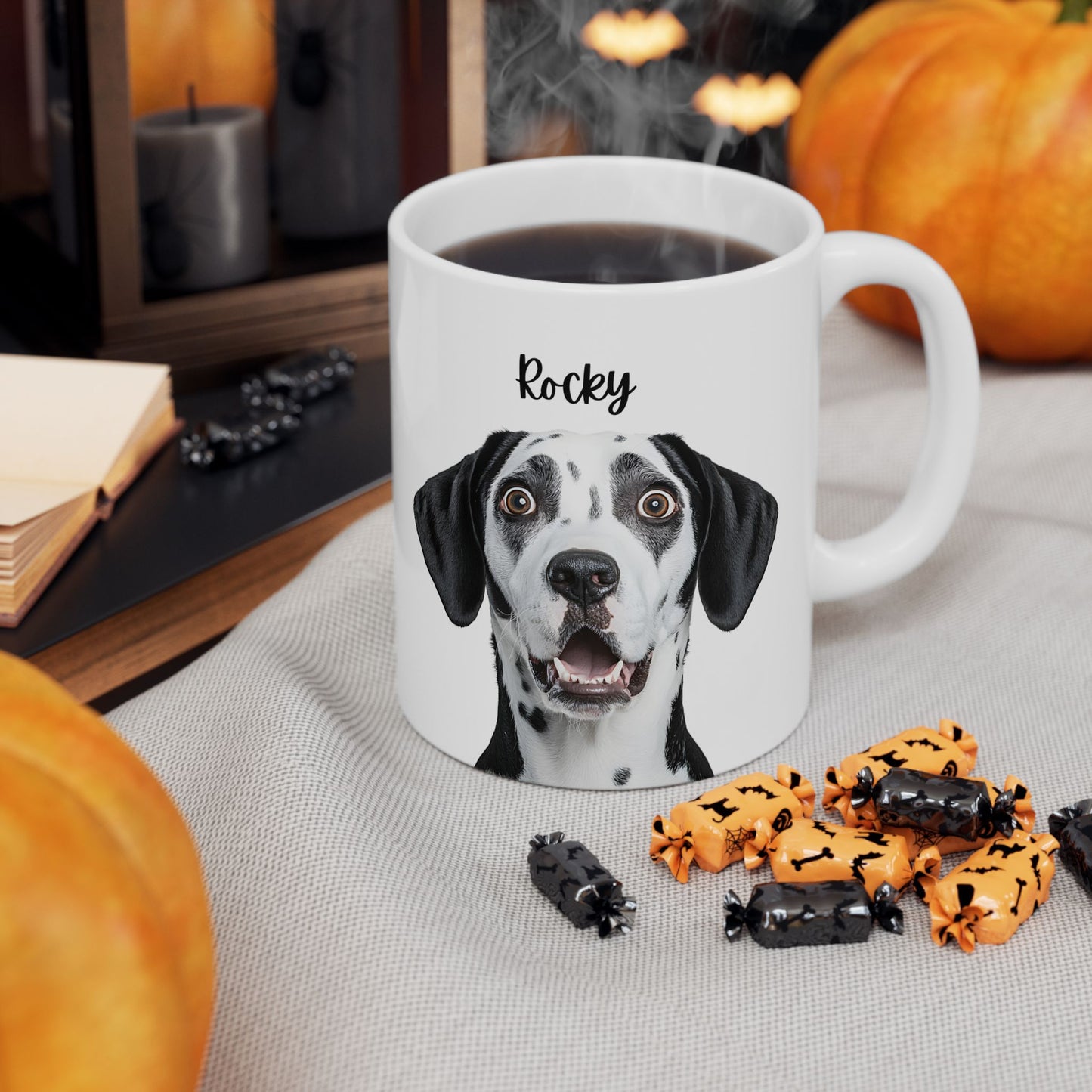 Personalized  Dog Ceramic Mug | Pet Lover Gift, Unique Coffee Cup, Dog Mom Mug, Customizable Pet Mug - 14158