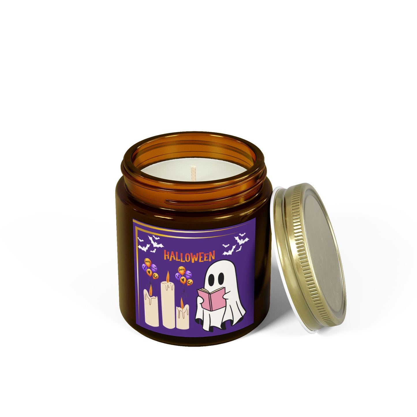 Halloween - Scented Coconut Apricot Candles (4oz, 9oz) - 14095