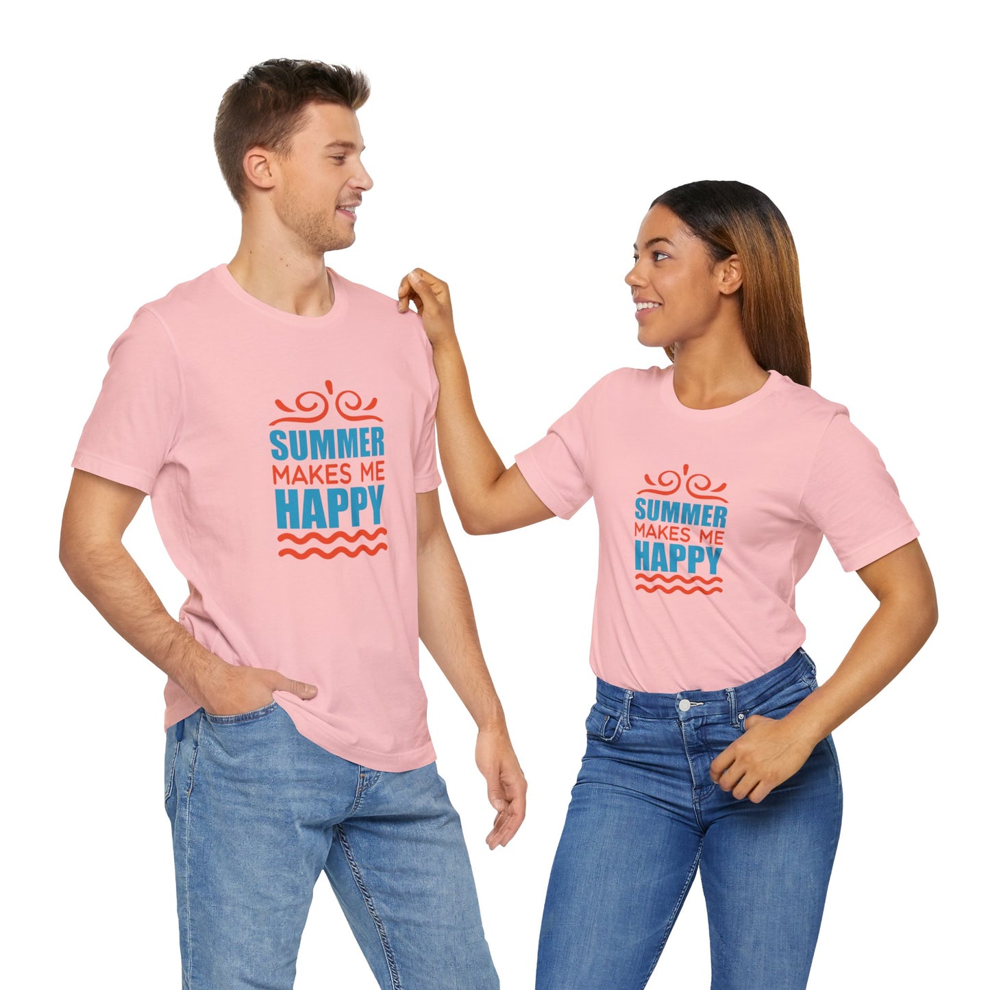 Summer Makes Me Happy - Unisex Jersey Short Sleeve Tee