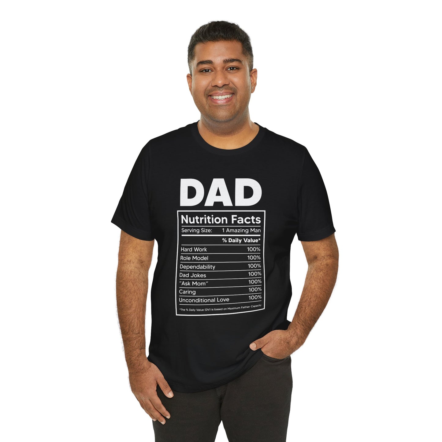 Dad, Nutrition Facts - Unisex Jersey Short Sleeve Tee