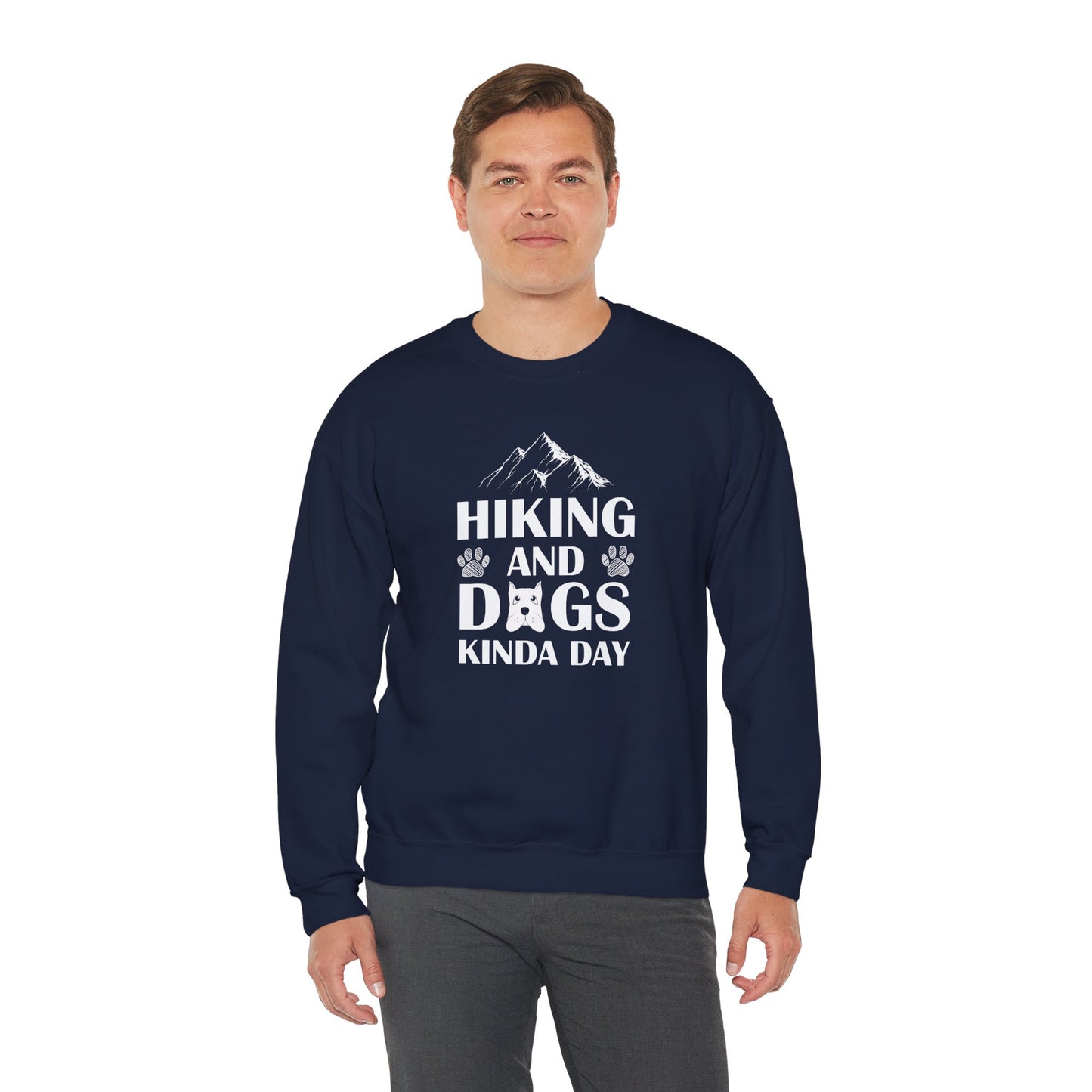 Hiking & Dogs Kinda Day - Unisex Heavy Blend™ Crewneck Sweatshirt