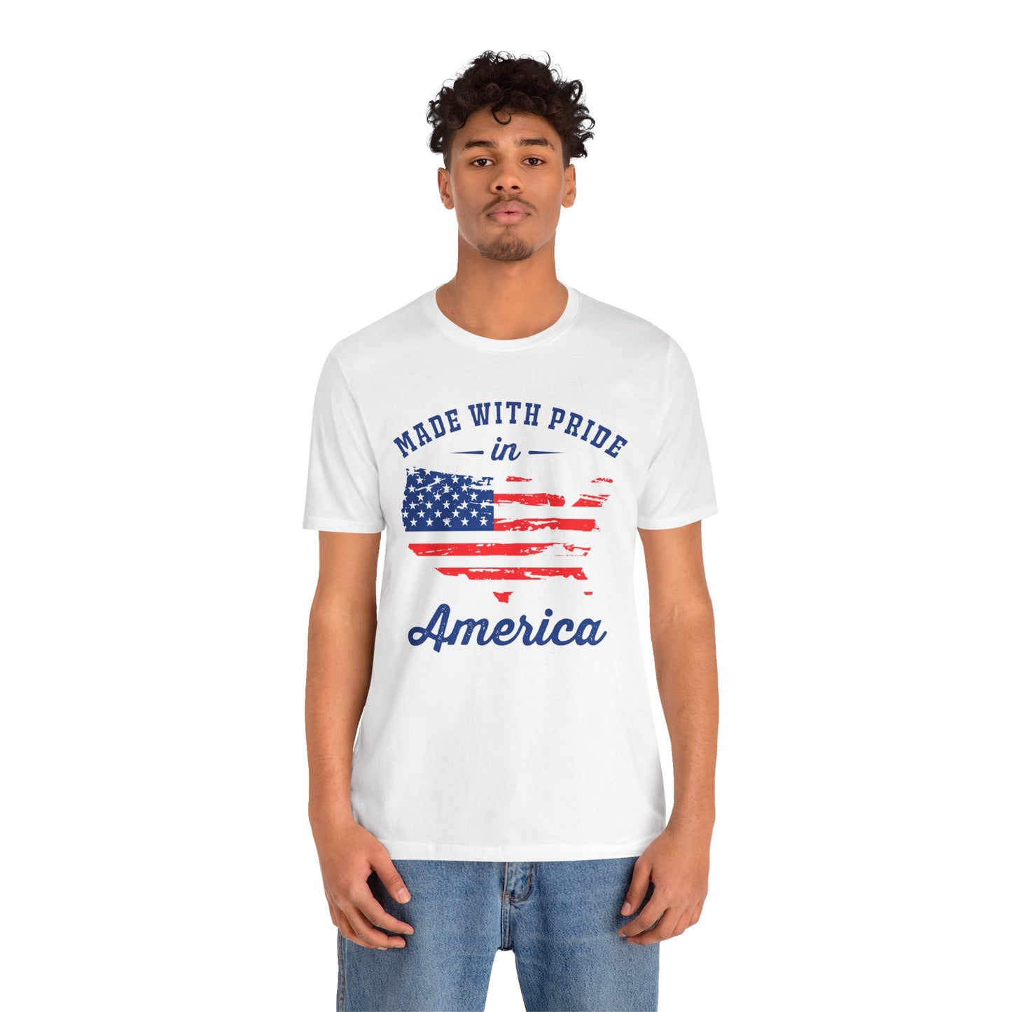 American Pride Unisex Tee, Patriotic Shirt, USA Pride Tee, Independence Day Apparel, Gift for Veterans, Summer Fashion - 13693