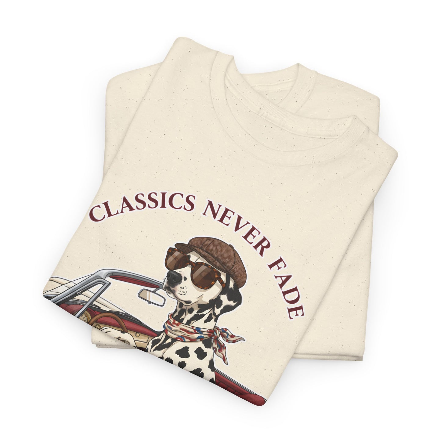 Retro Dog Driving T-Shirt – “Classics Never Fade” Vintage Convertible Tee Gift - 14850