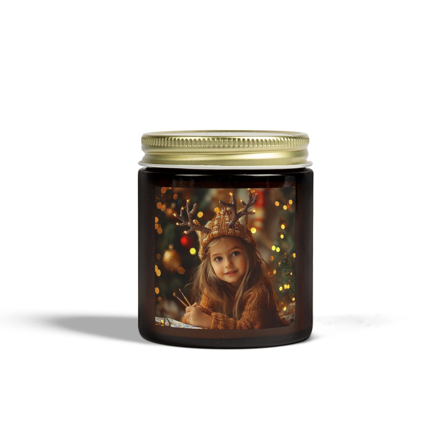 Christmas, Little Girl - Scented Candles, Coconut Apricot Wax (4oz, 9oz) - 10389