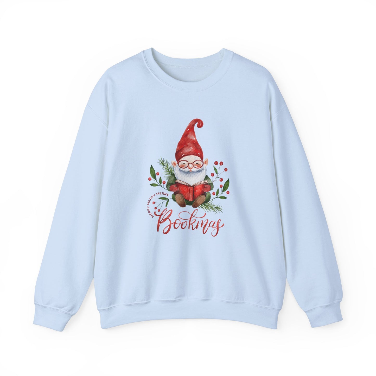 Gnome, Bookmas- Unisex Heavy Blend™ Crewneck Sweatshirt - 10775