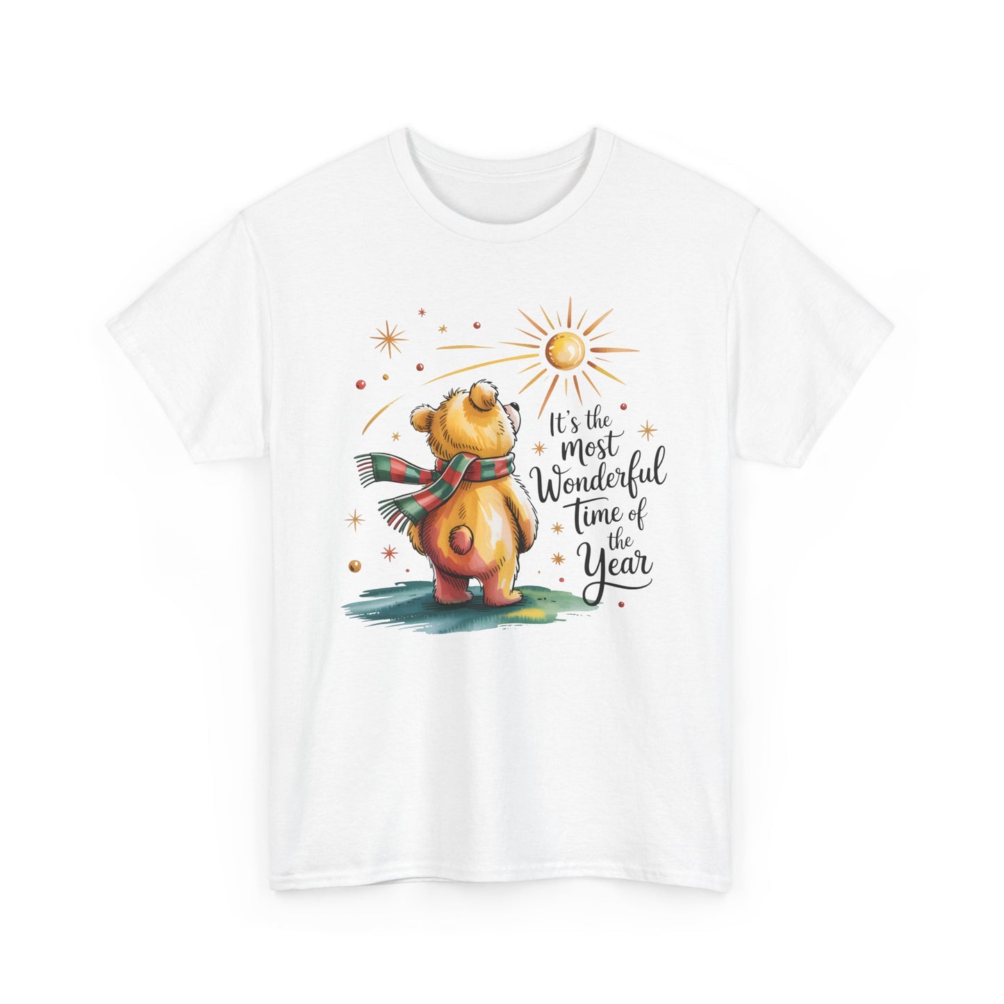 Christmas Bear T-Shirt – “It’s the Most Wonderful Time of the Year” Cute Holiday Gift Tee - 14852