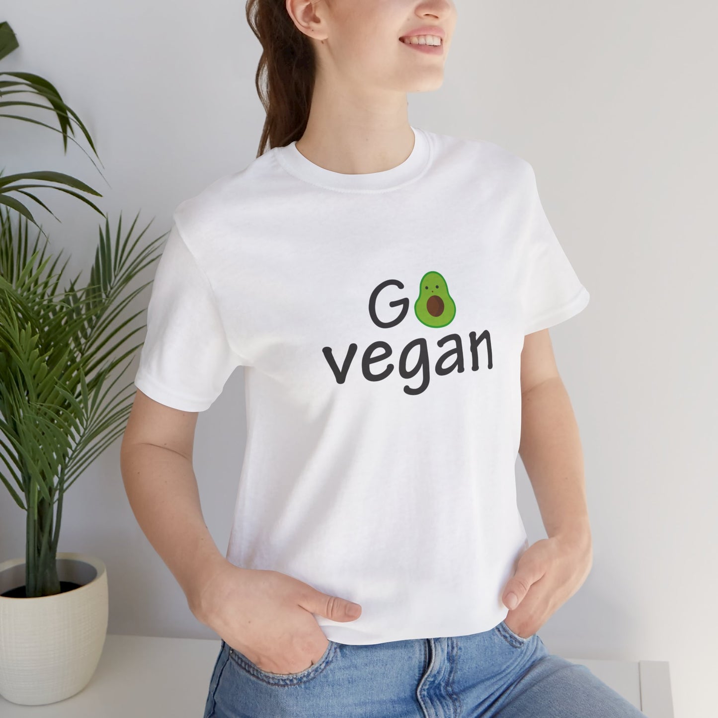 Go Vegan - Unisex Jersey Short Sleeve Tee