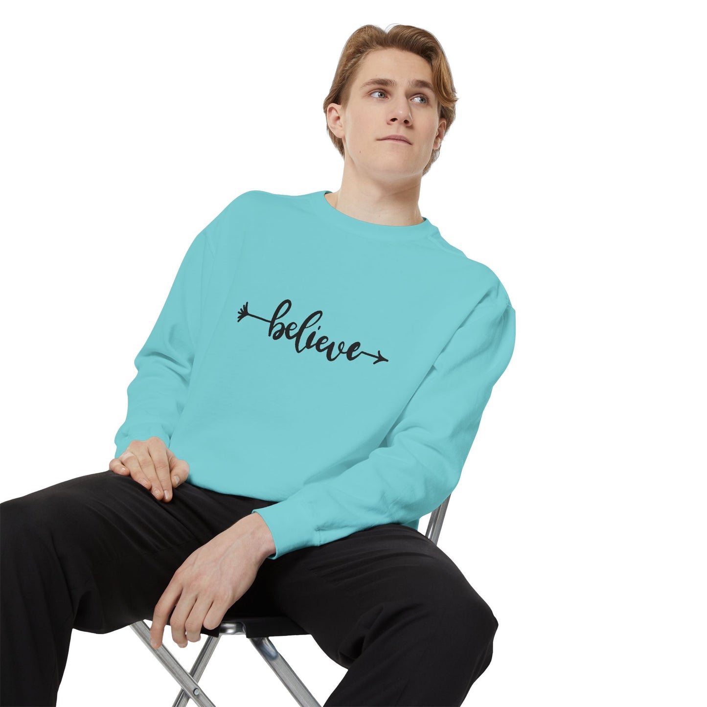 Believe - Unisex Garment-Dyed Sweatshirt - 10530