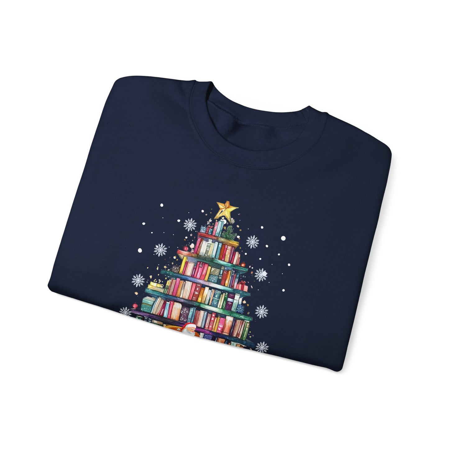 The Book Lover's Christmas Tree - Unisex Heavy Blend™ Crewneck Sweatshirt