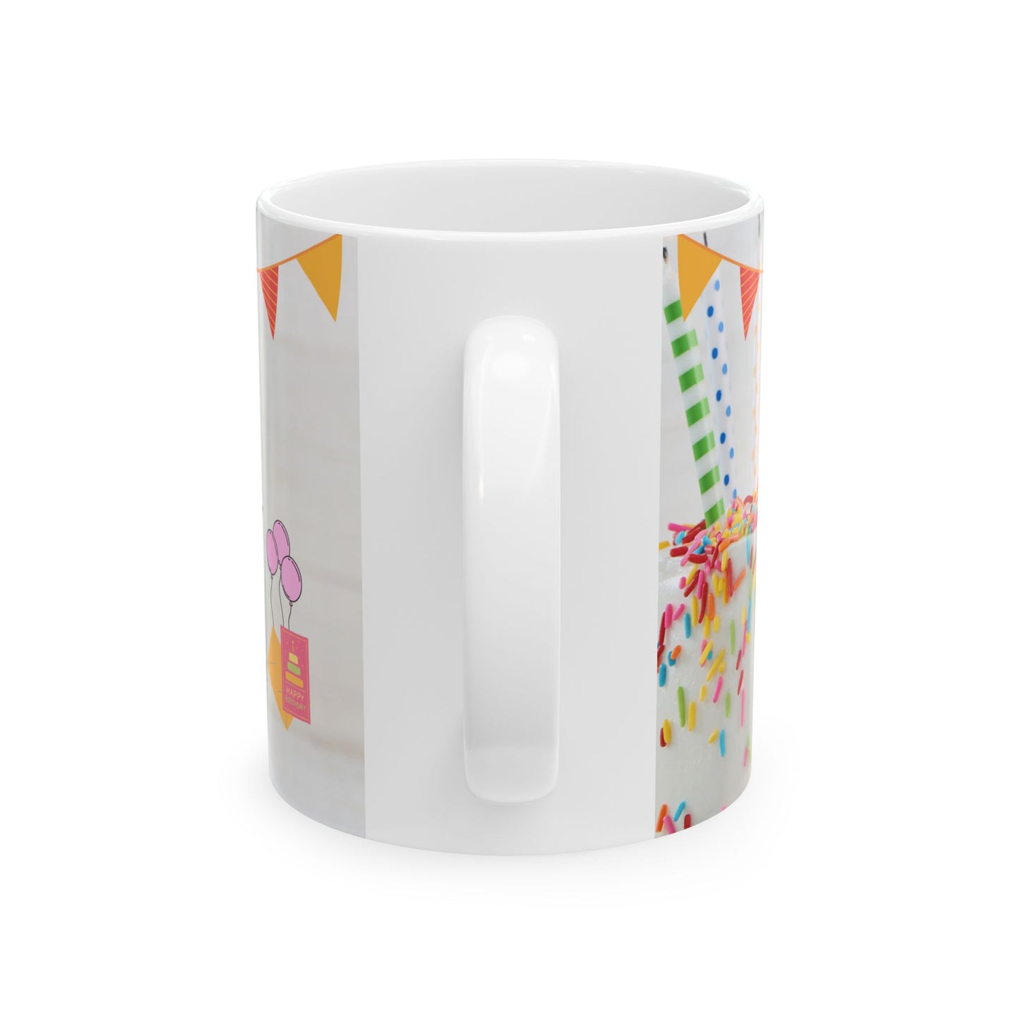 Happy Birthday Ceramic Mug - Celebrate with Style, Gift Mug, Party Favor, Coffee Cup, Personalizable Gift - 13953