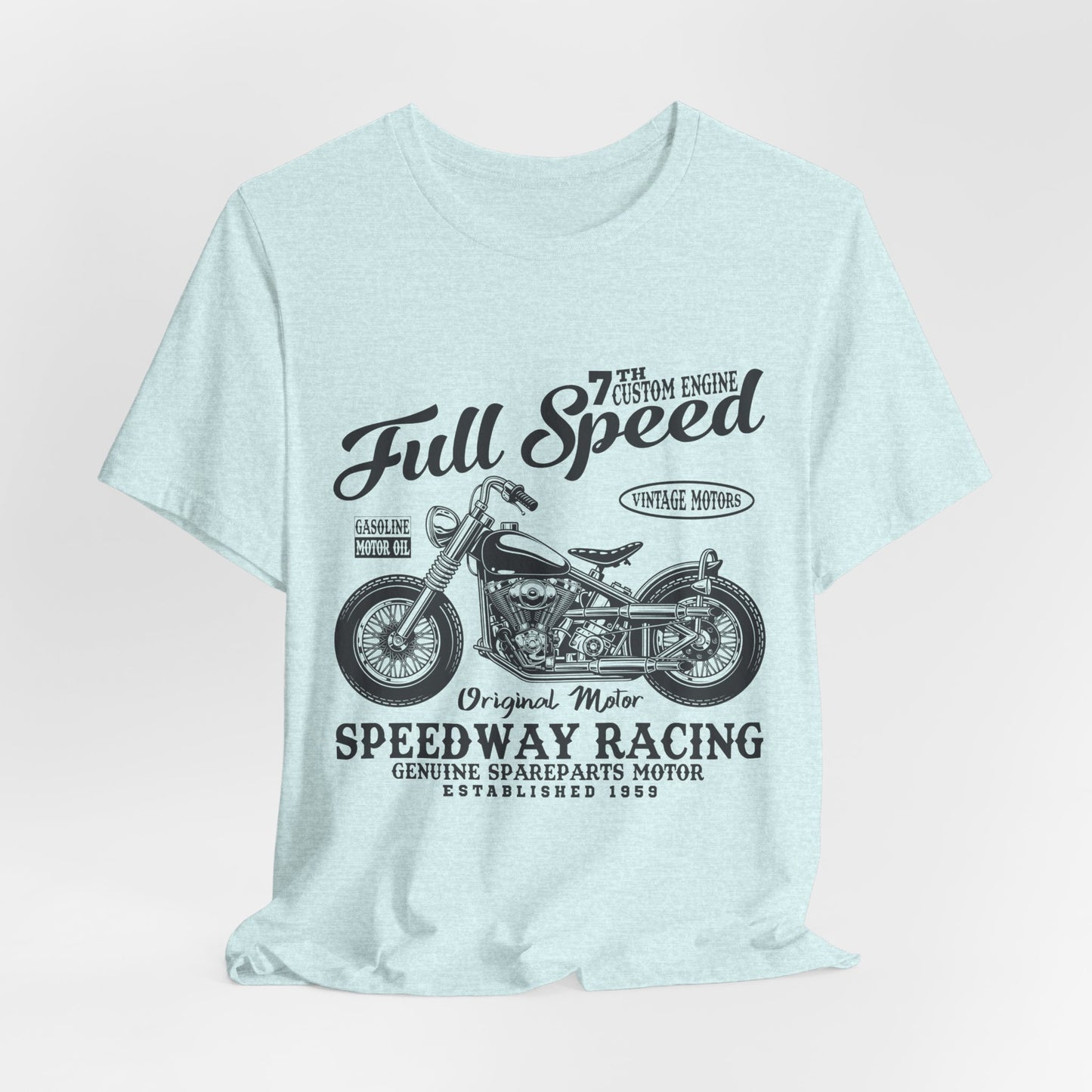 Full Speed, Vintage Motors - Unisex Jersey Short Sleeve Tee - 13297