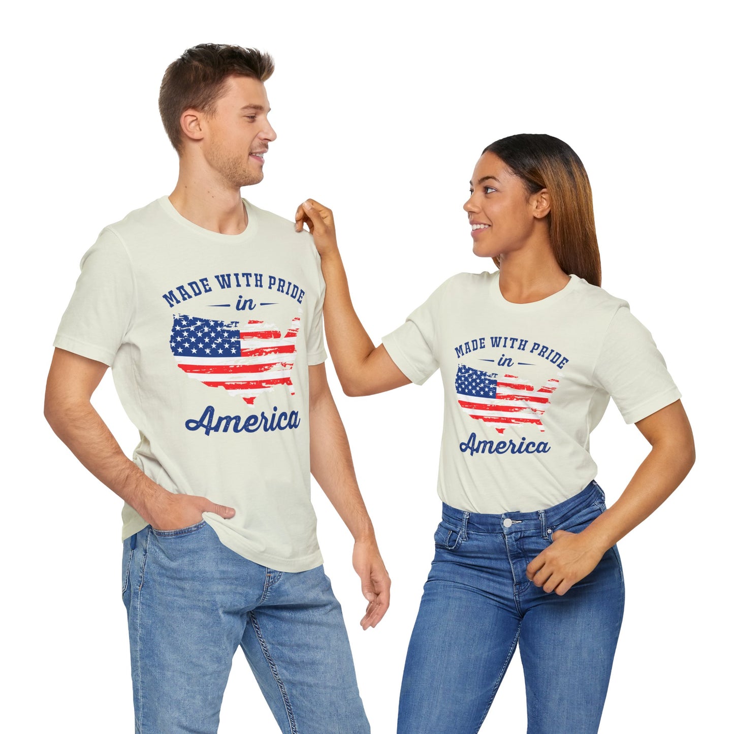 American Pride Unisex Tee, Patriotic Shirt, USA Pride Tee, Independence Day Apparel, Gift for Veterans, Summer Fashion - 13693
