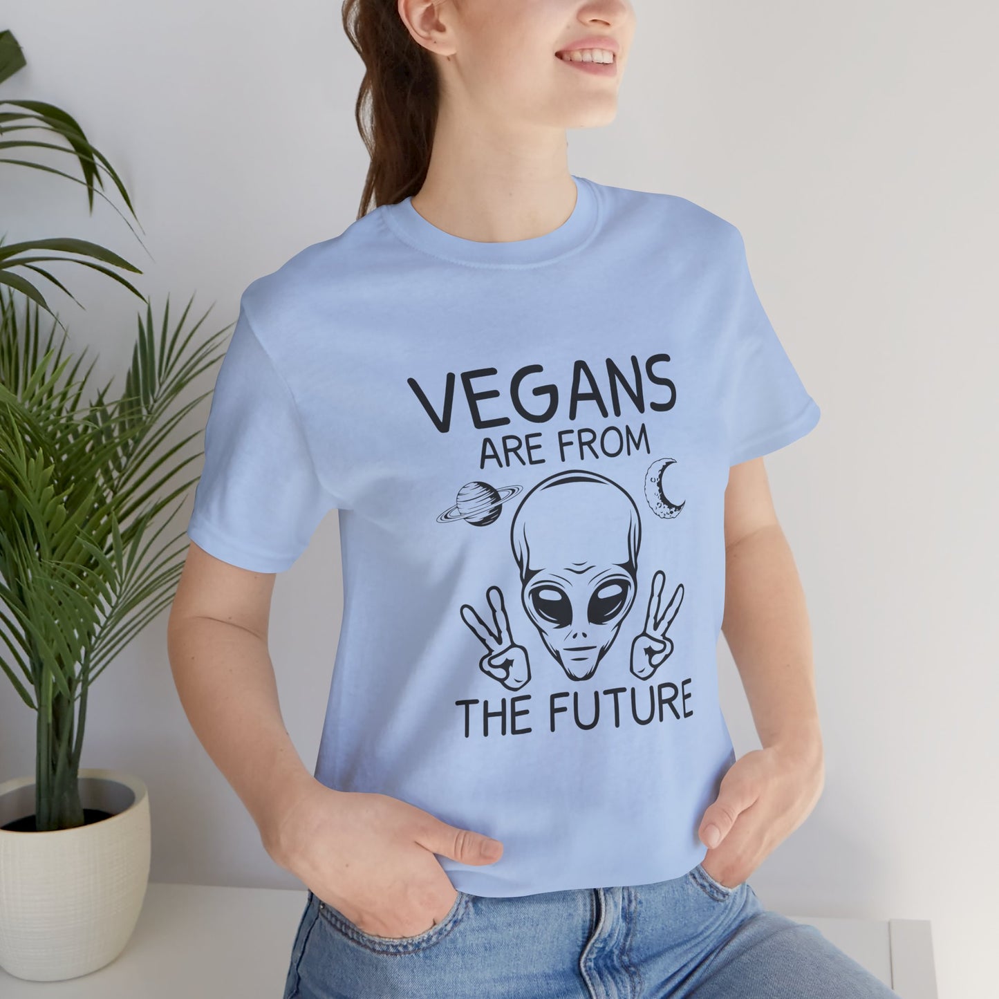 Vegan Are From The Future - Unisex Jersey Short Sleeve Tee - 12374
