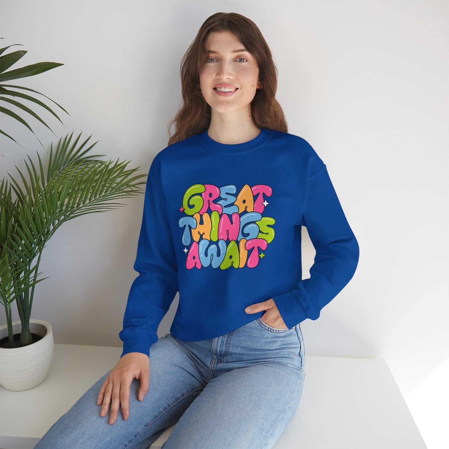 Great Things Awaits - Unisex Heavy Blend™ Crewneck Sweatshirt