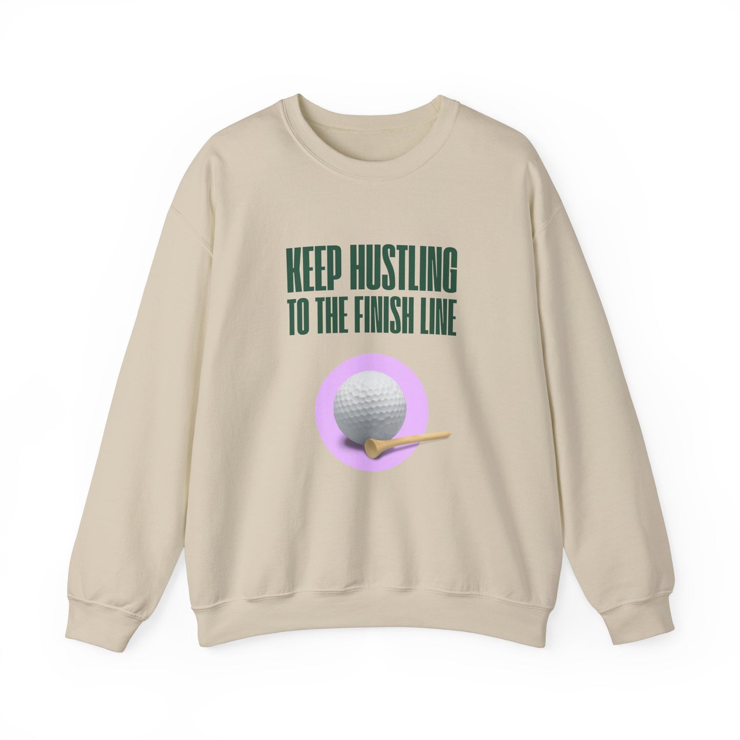 Golf, Keep Hustling to The Finish Line - Unisex Heavy Blend™ Crewneck Sweatshirt - 10580