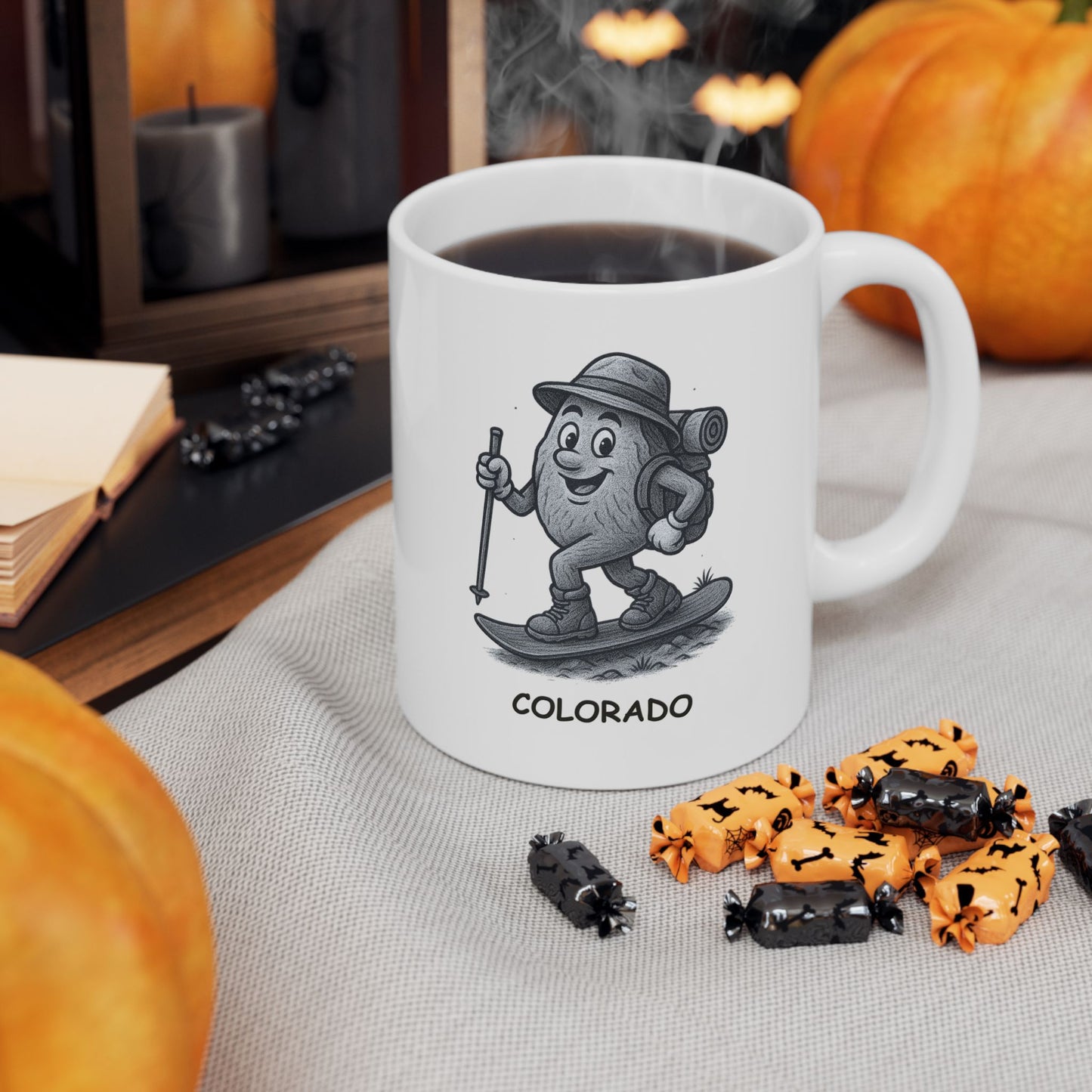 "In Colorado, we hike before breakfast and snowboard after lunch." Ceramic Mug - 13424