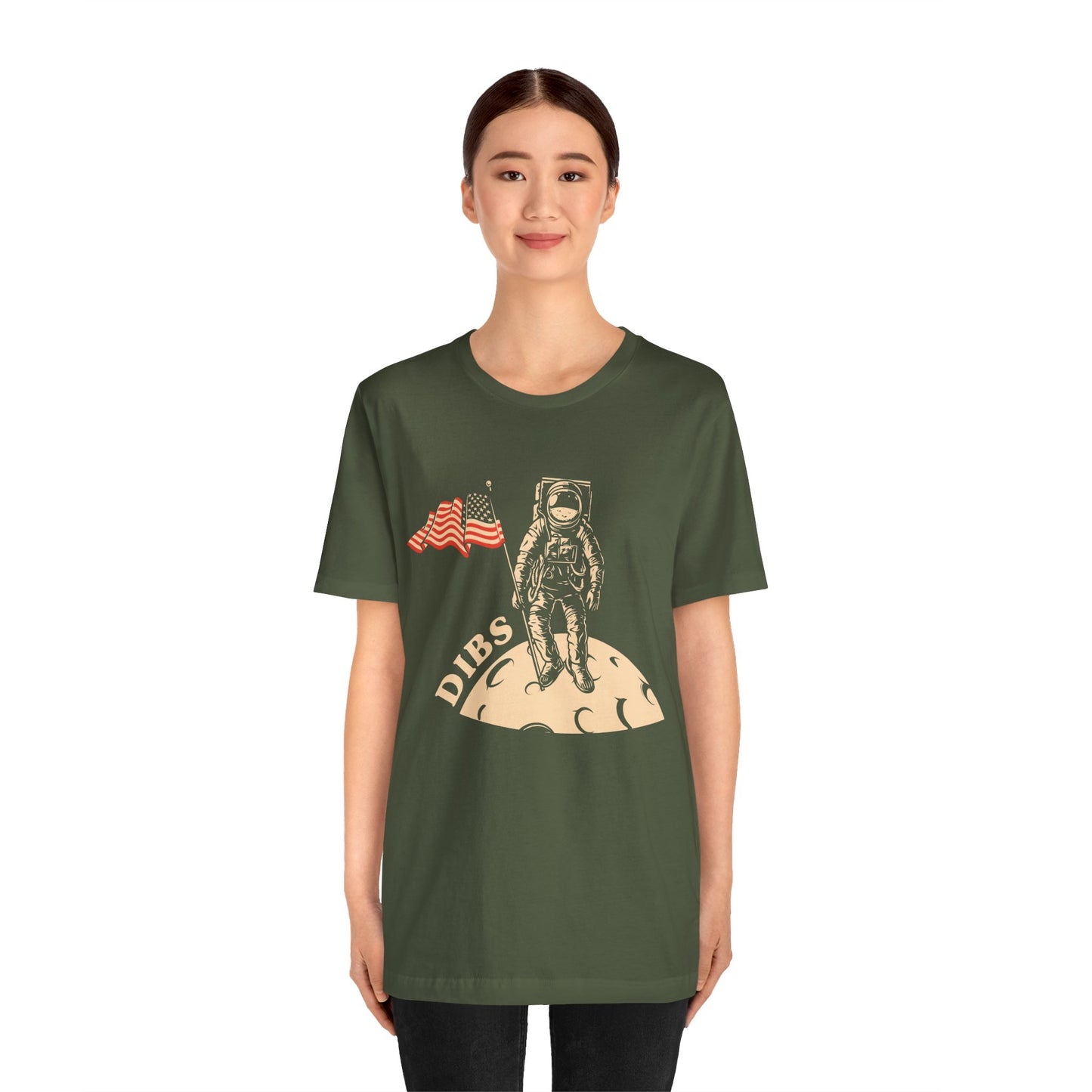 US, July 4th,  Astronaut Adventure Tee - DIBS on the Moon, Space Lover Shirt,  Unisex Astronaut Tee - 13737