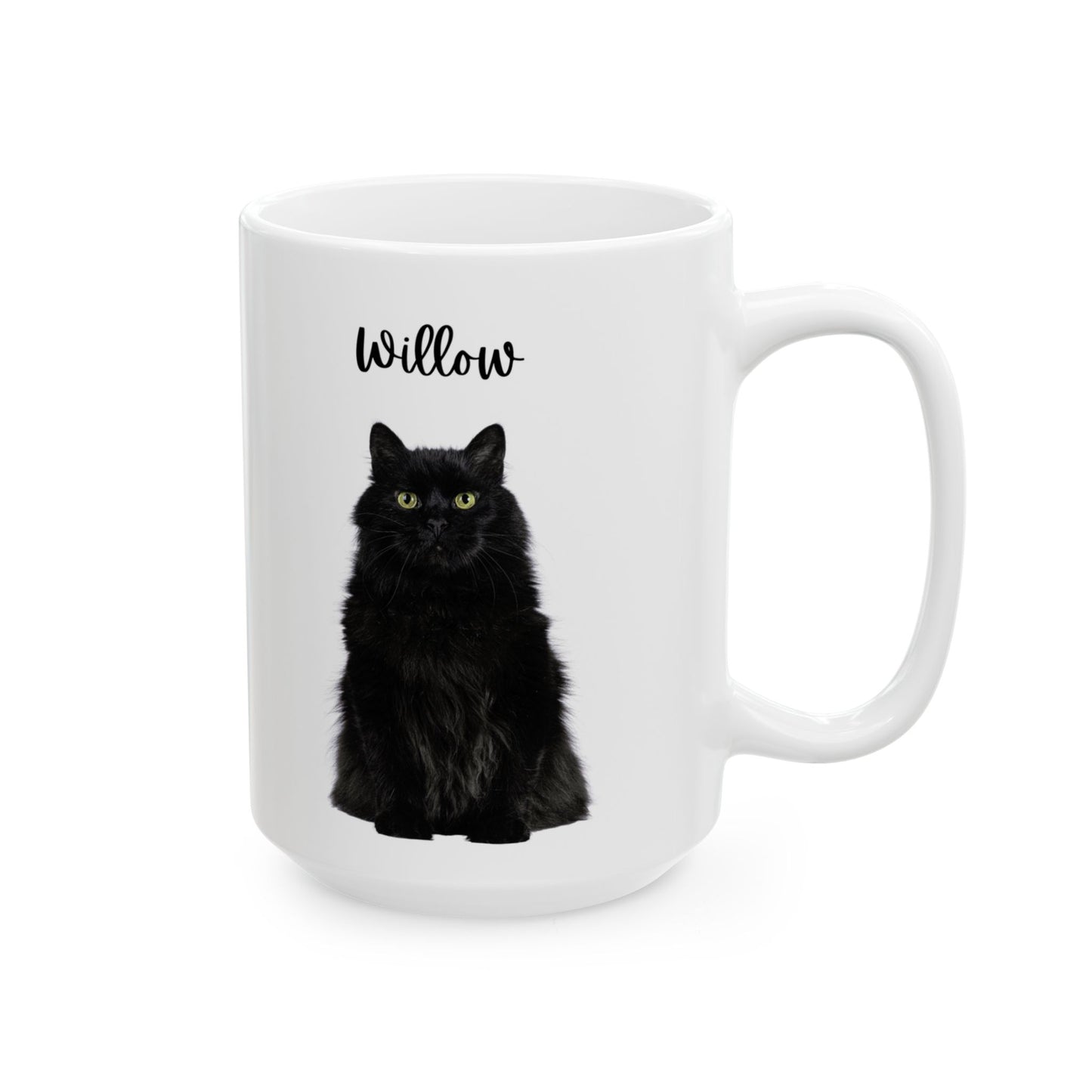 Personalised Cat Ceramic Mug, Modern Coffee Cup, Gift for Cat Lovers, Unique Home Decor - 14207
