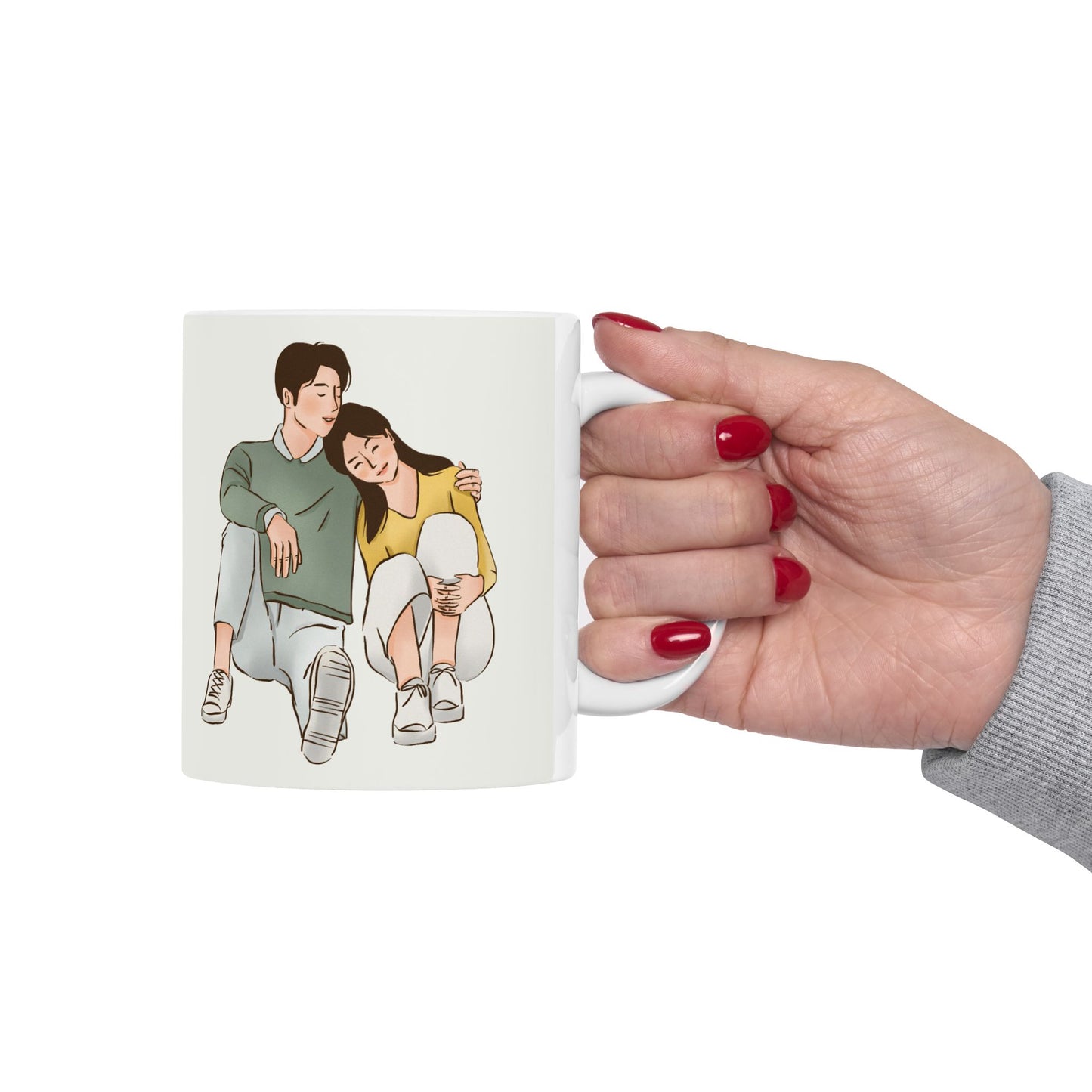 Happy Valentine's Day, Names, Customizable - Ceramic Mug, (11oz, 15oz) - 10924