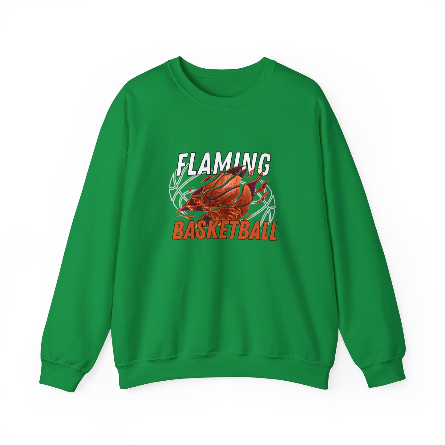 Flaming Basketball - Unisex Heavy Blend™ Crewneck Sweatshirt - 10671