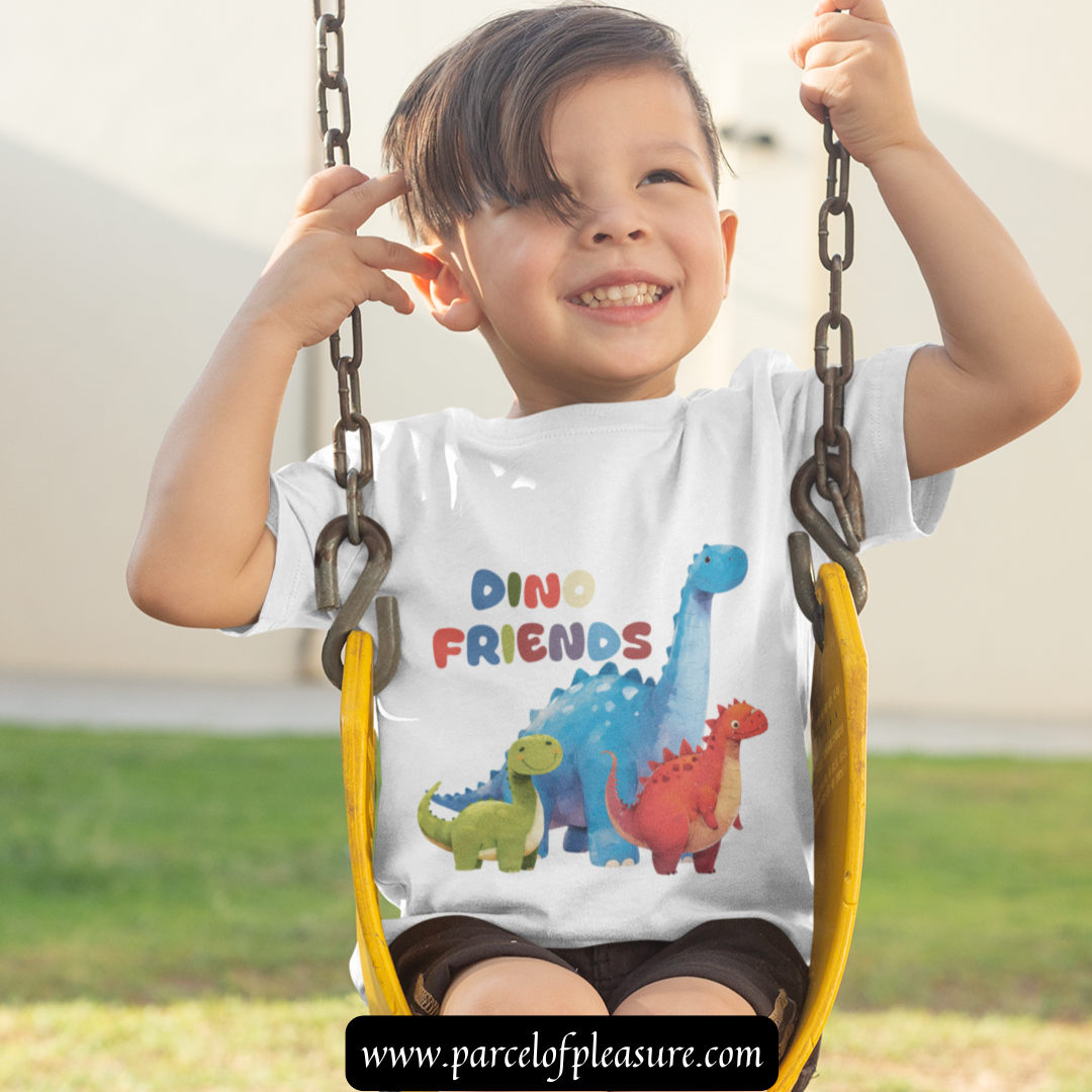 Dino Friends in Gobi - Kids Heavy Cotton™ Tee