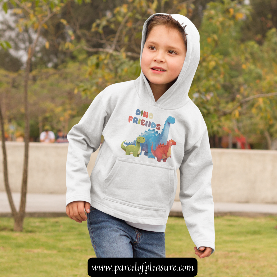 Dino Friends in Gobi - Youth Heavy Blend Hooded Sweatshirt