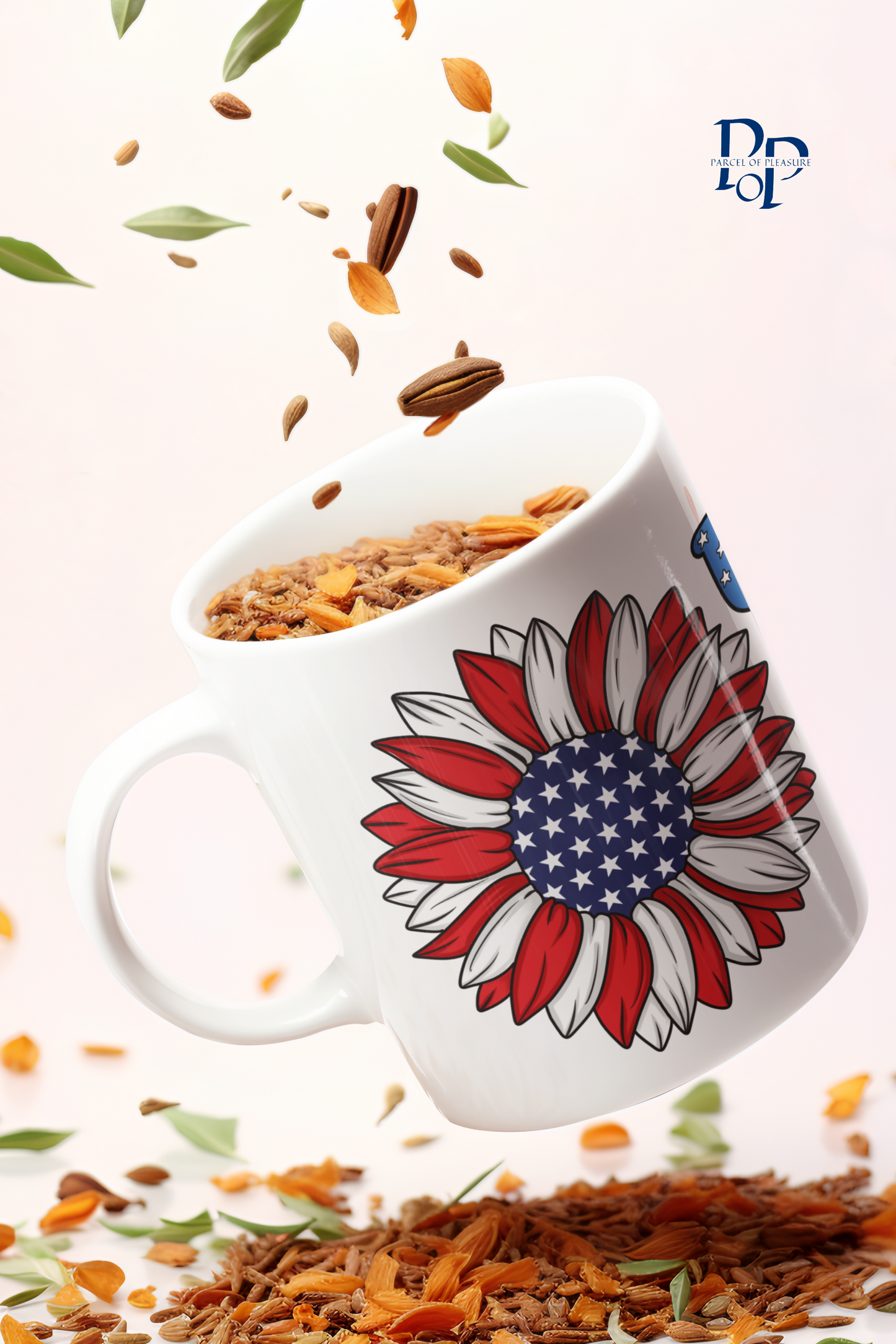 July 4, Sunflower & Butterfly - Ceramic Mug, (11oz, 15oz)