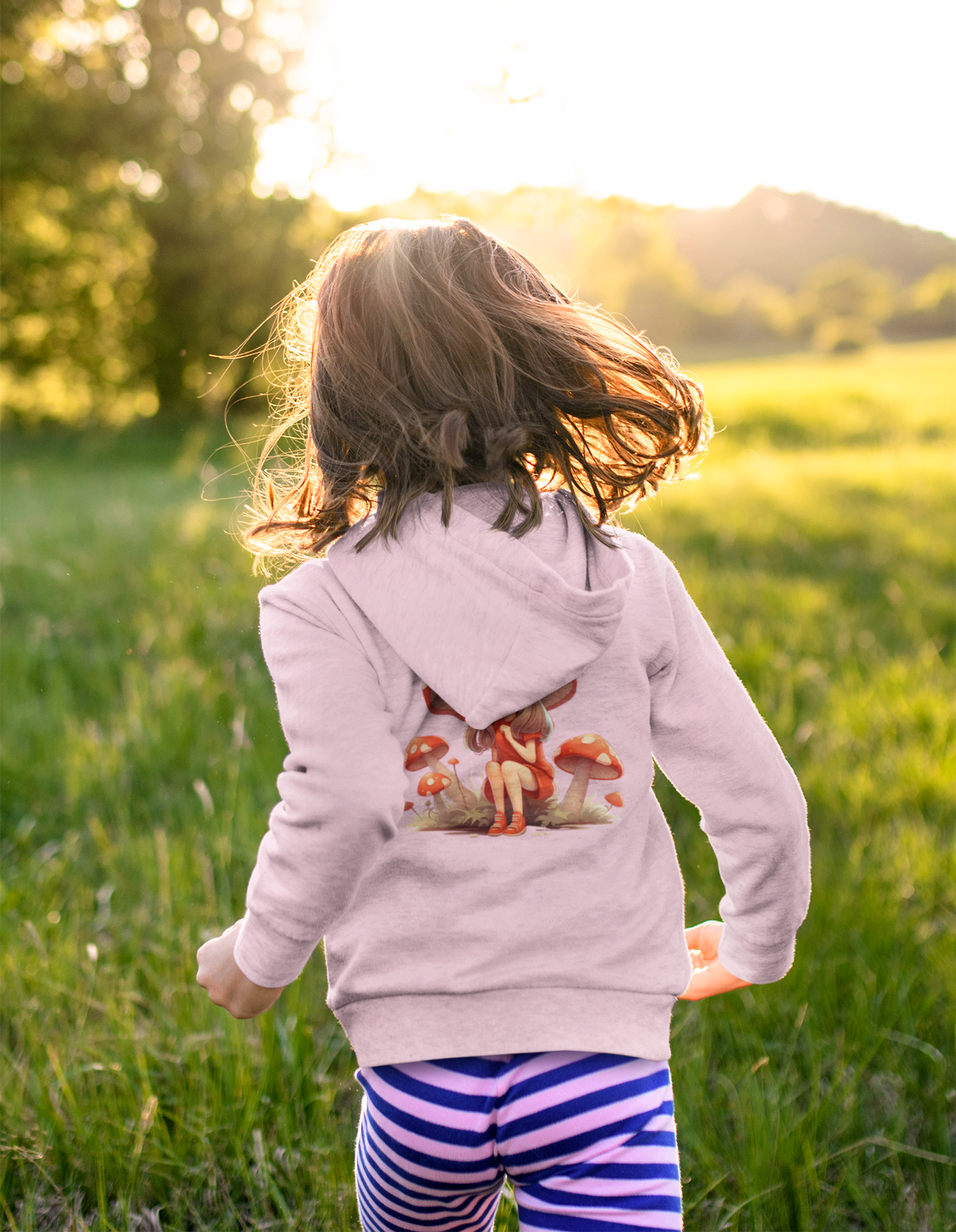 Mushroom Magic, All Day Long  - Youth Heavy Blend Hooded Sweatshirt