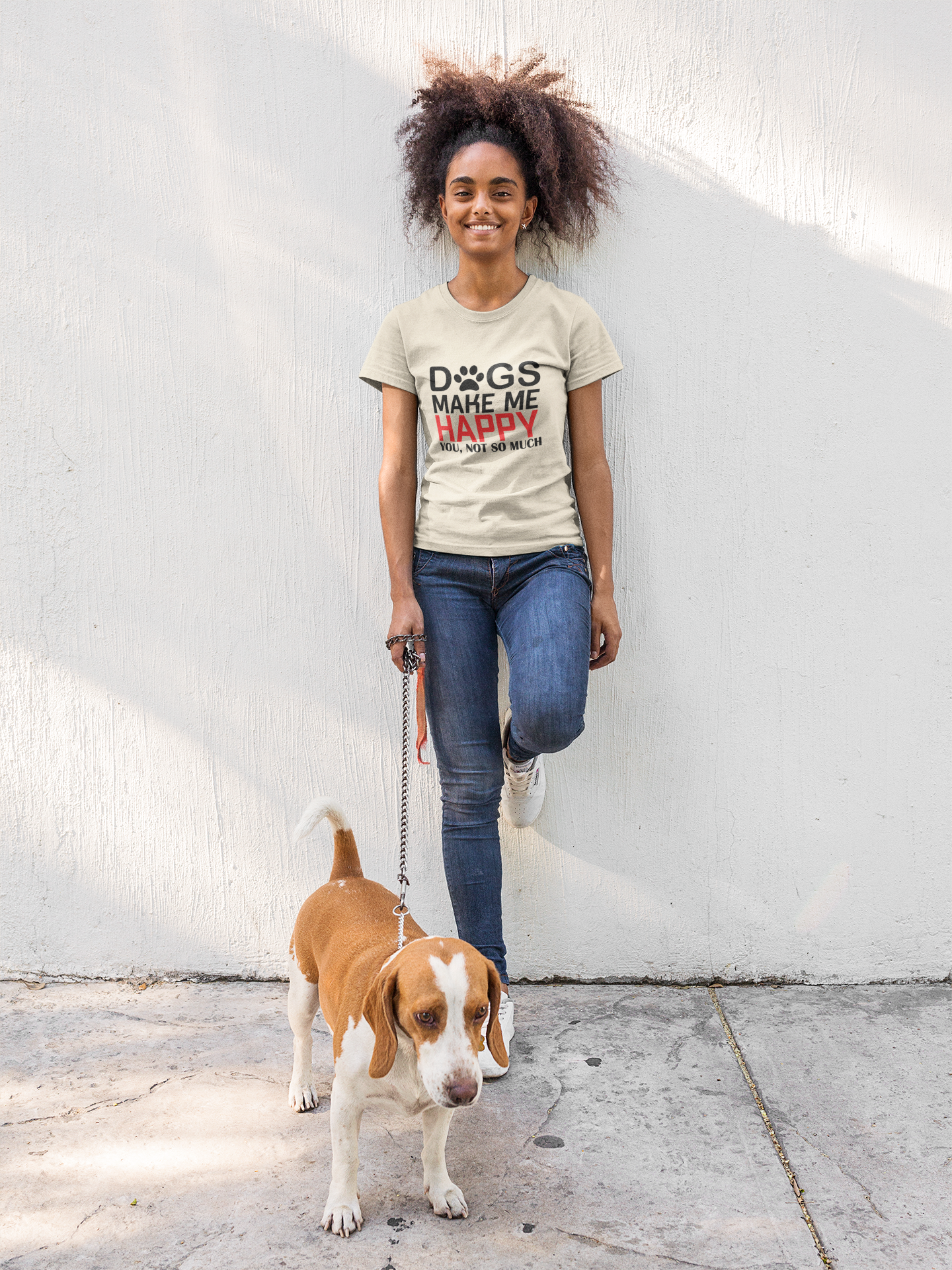 Dogs Make Me Happy - Unisex Jersey Short Sleeve Tee