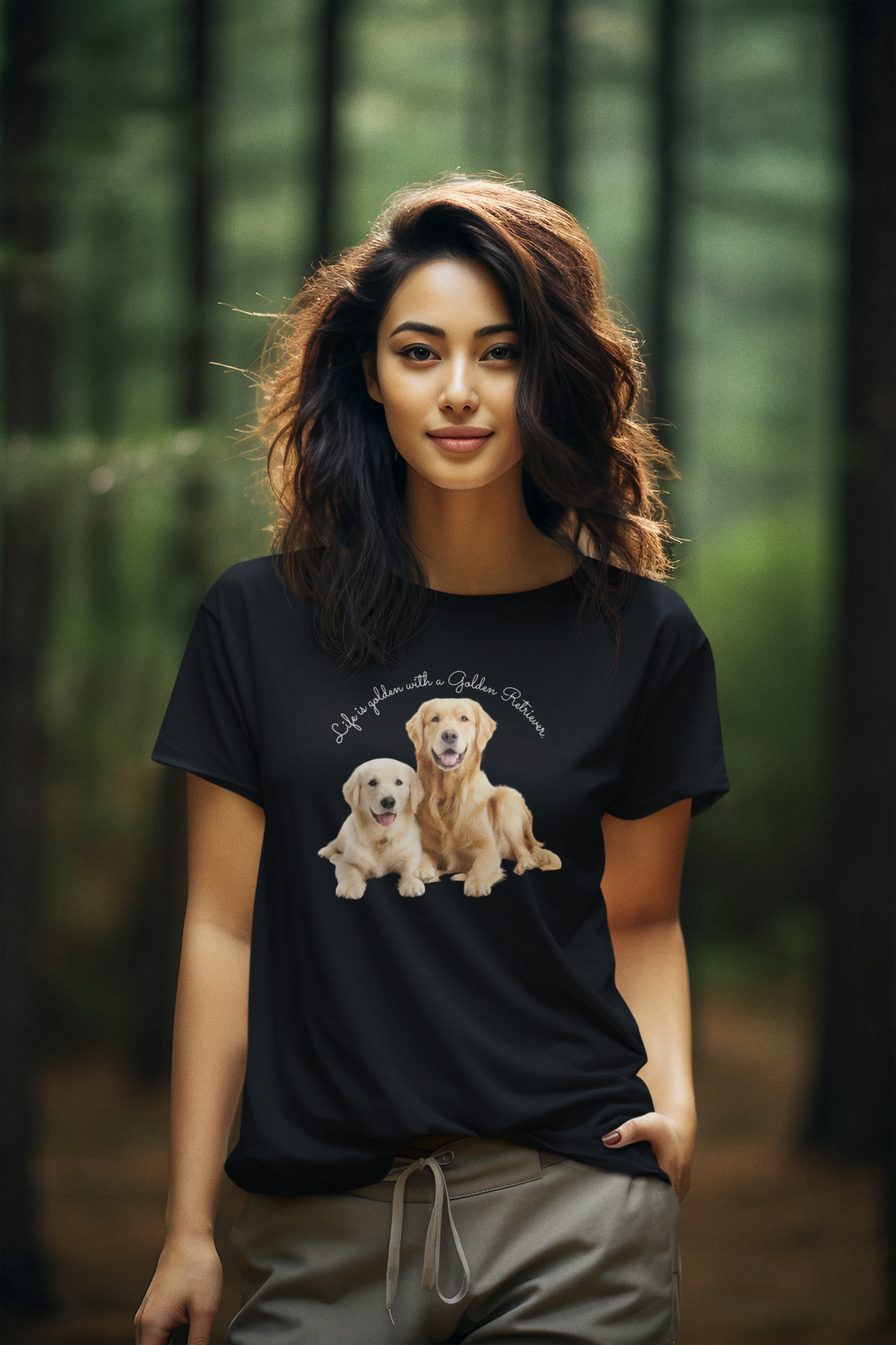 Life is golden with a Golden Retriever - Unisex Garment-Dyed T-shirt