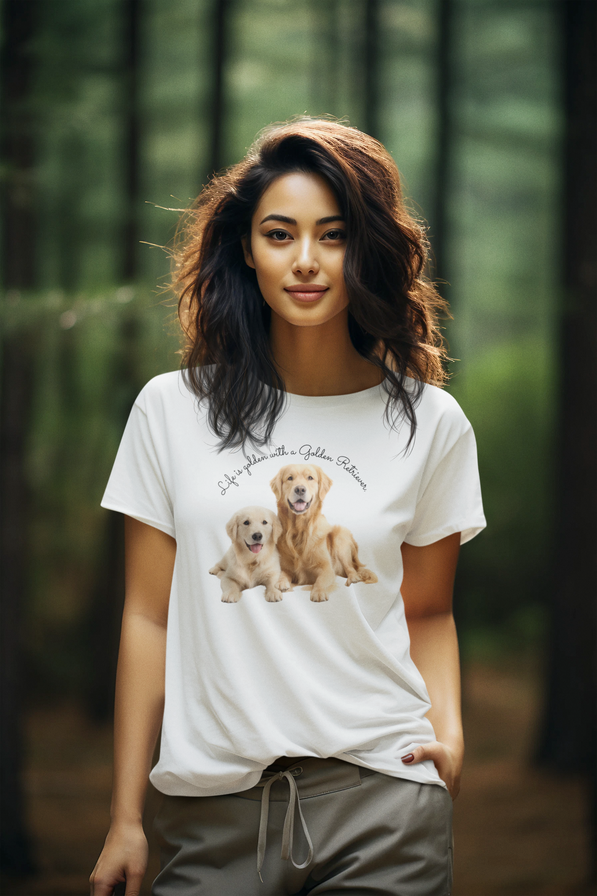 Life is golden with a Golden Retriever - Unisex Garment-Dyed T-shirt