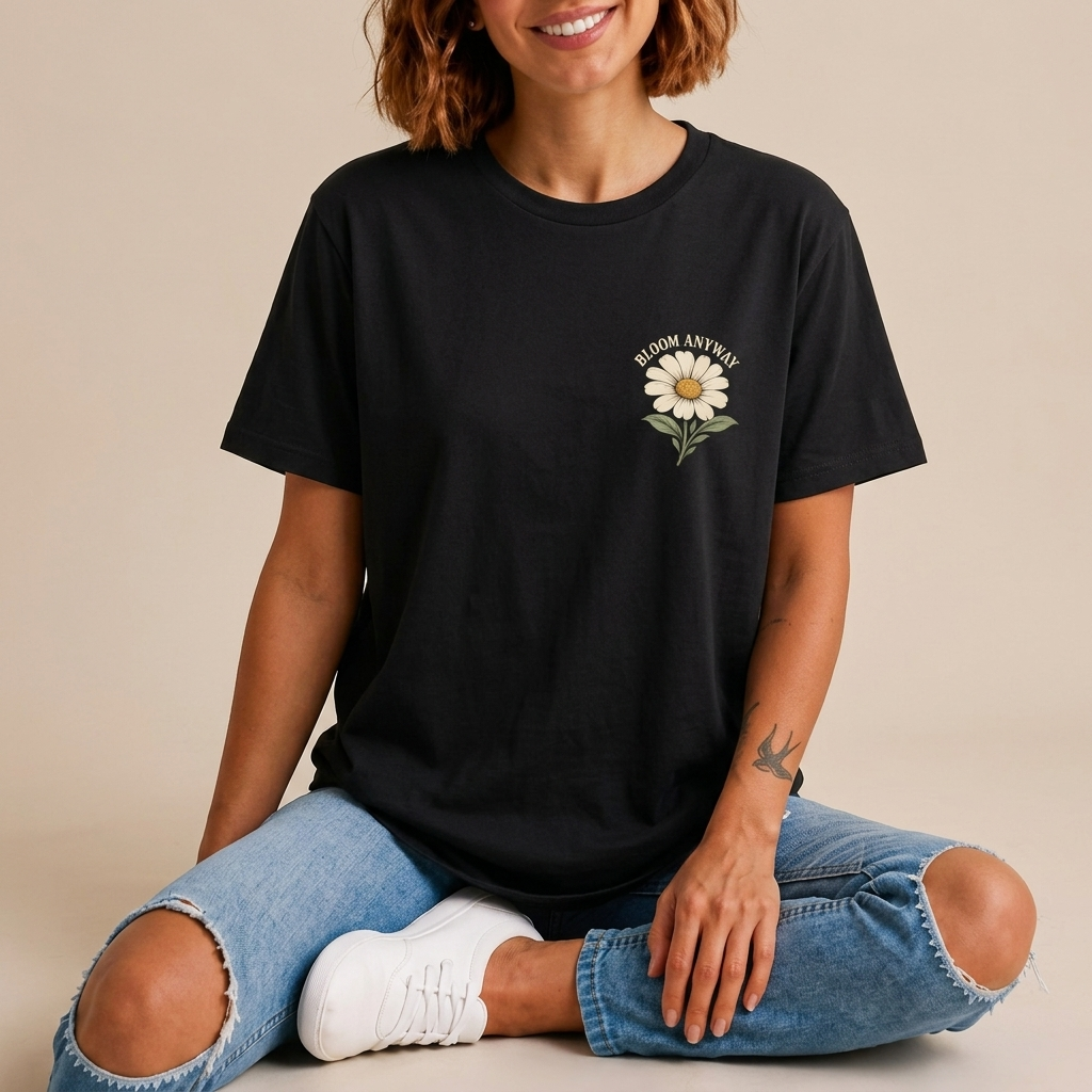 Daisy Garden T-Shirt, Vintage Floral Graphic Tee - 14985