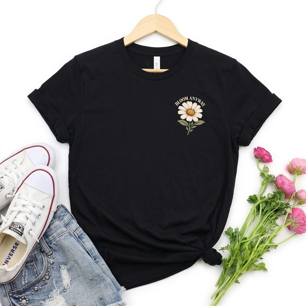 Daisy Garden T-Shirt, Vintage Floral Graphic Tee - 14985
