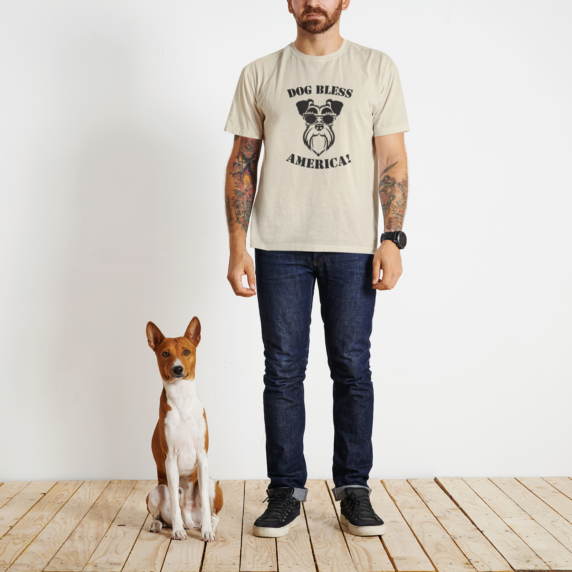 Dog Bless America! - Unisex Jersey Short Sleeve Tee