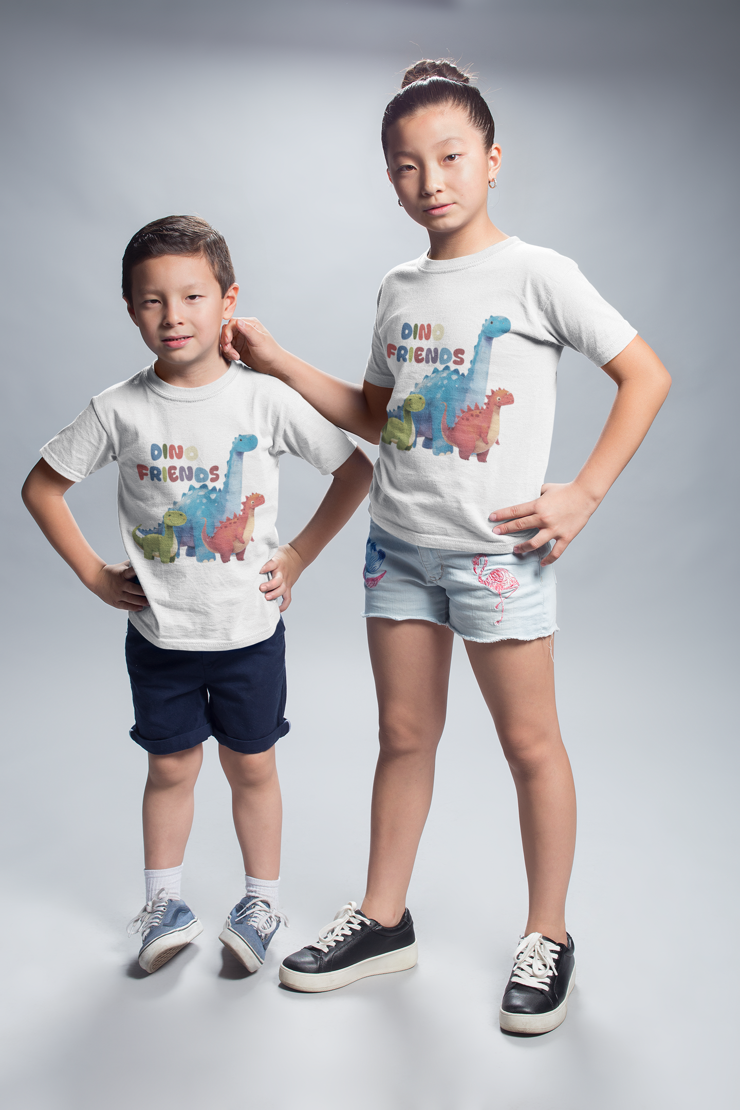 Dino Friends in Gobi - Kids Heavy Cotton™ Tee