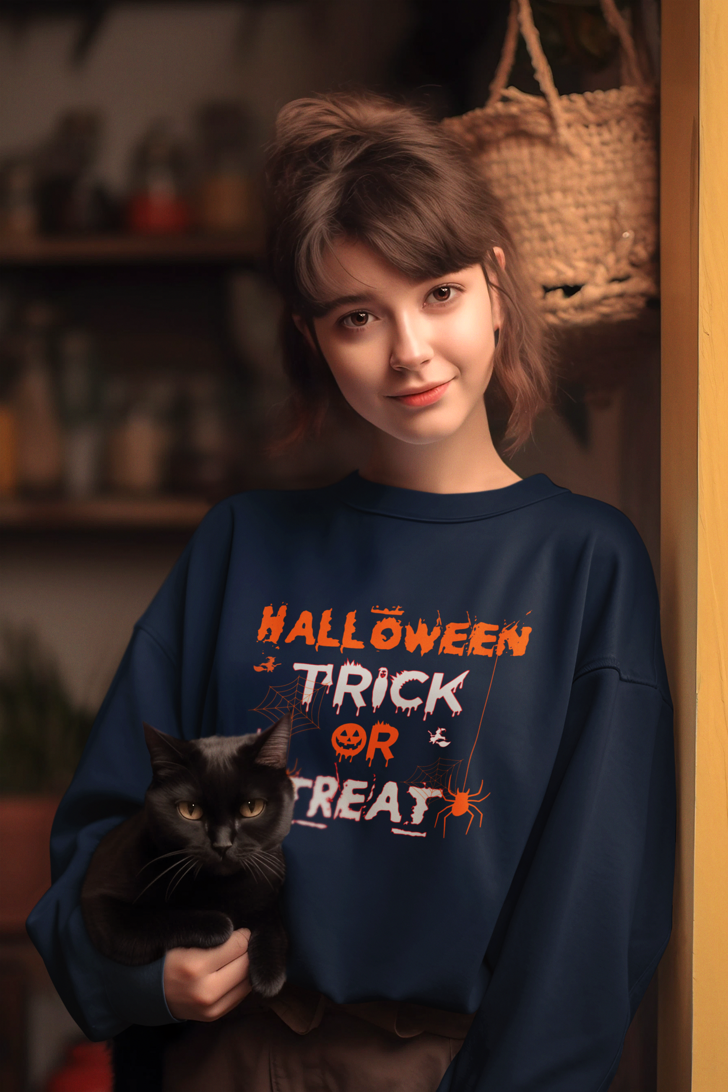 Halloween Trick Or Treat - Youth Crewneck Sweatshirt