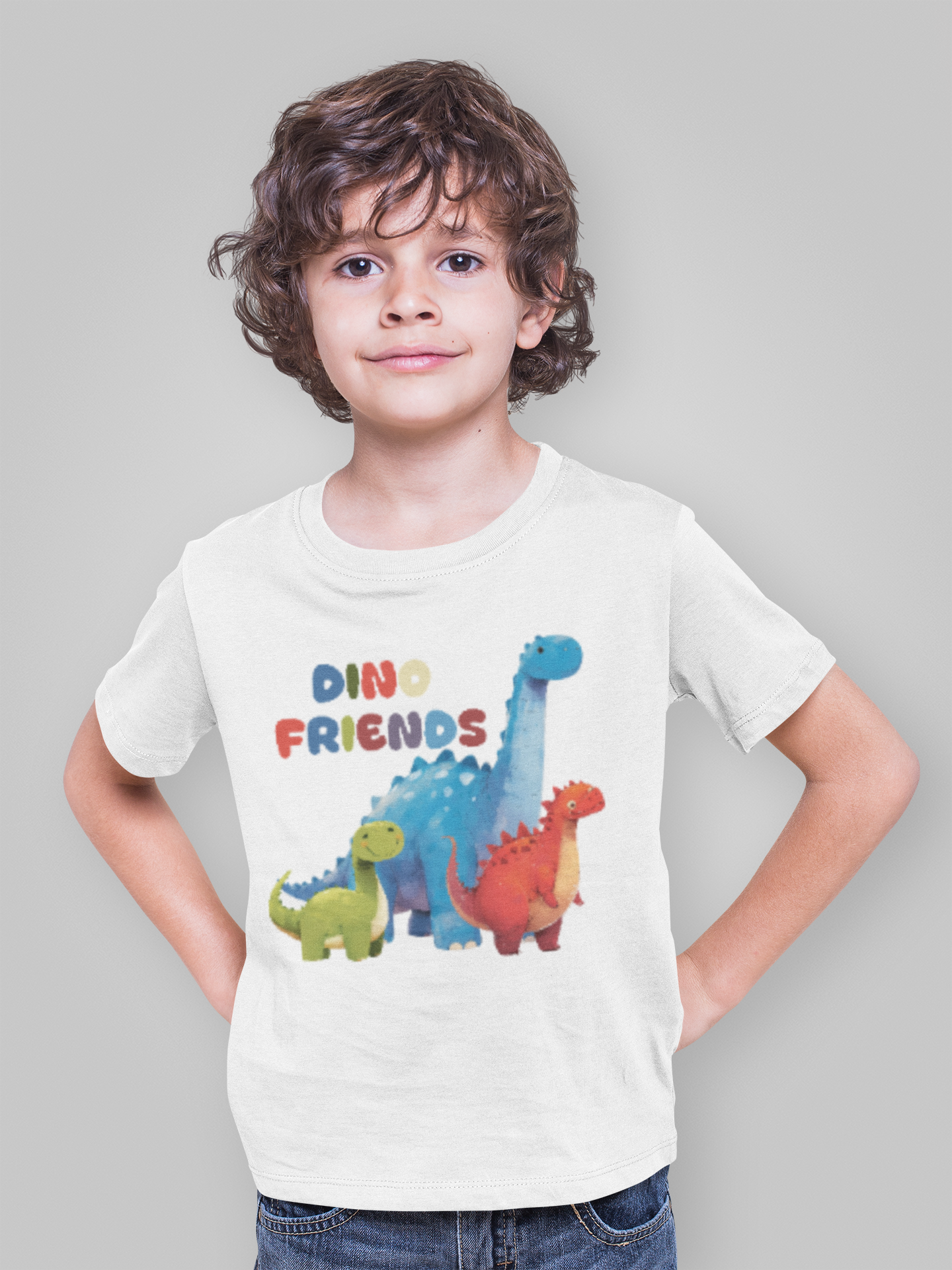 Dino Friends in Gobi - Kids Heavy Cotton™ Tee